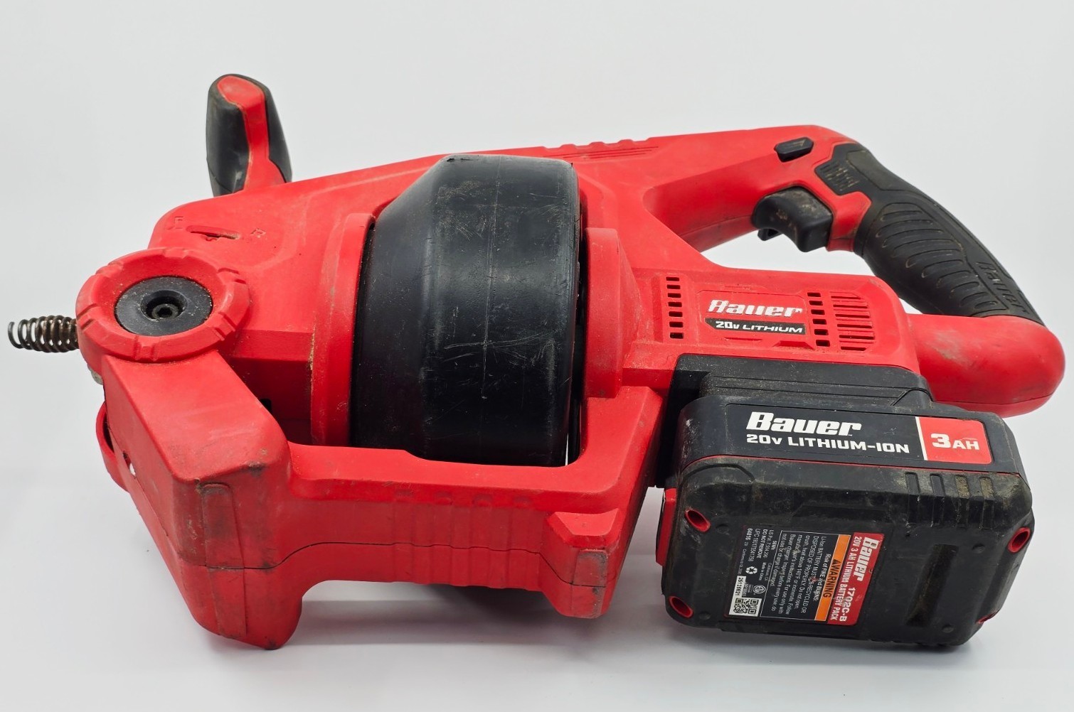 Bauer Tools 191101C-B 20V Cordless Automatic Feed Drain Cleaner with 3Ah Battery