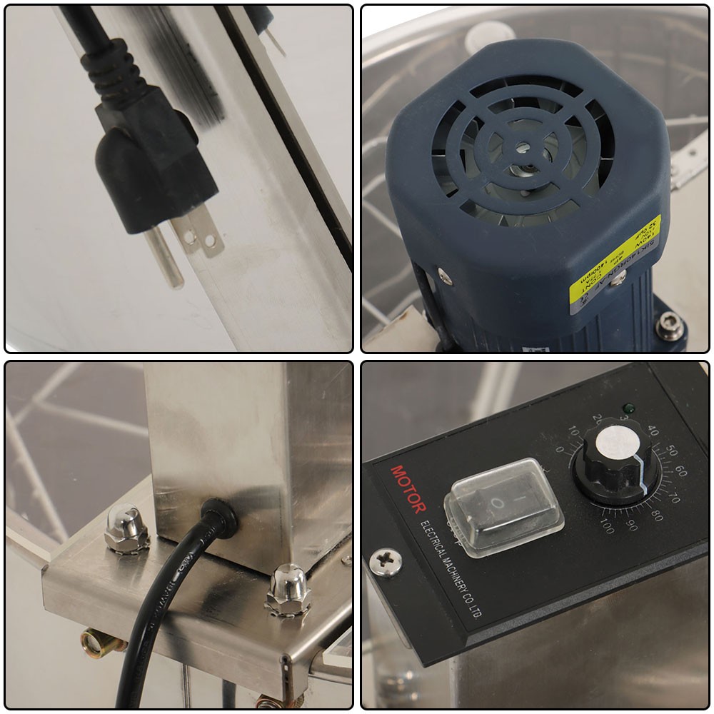 4/8 Frames Stainless Steel Electric Honey Extractor Beekeeping Equipment 140W