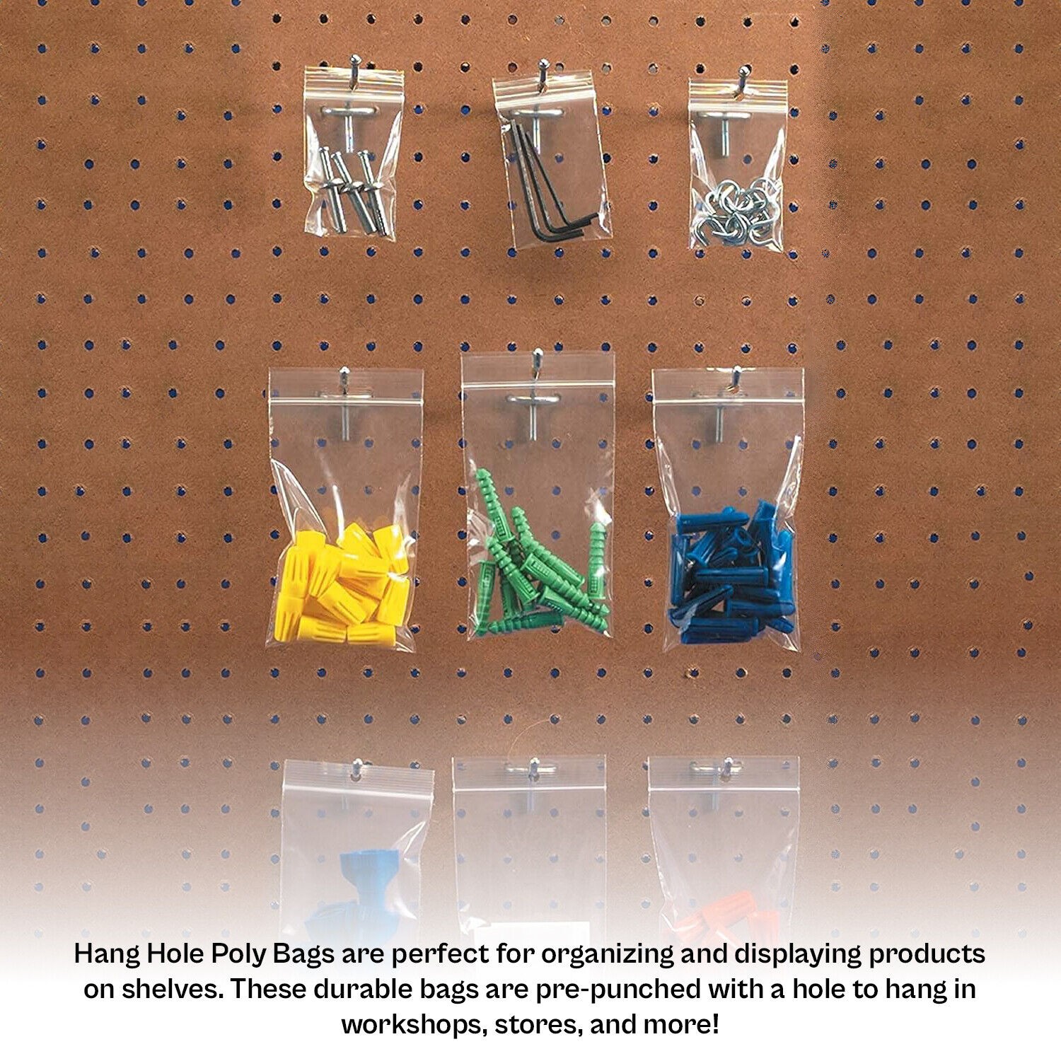 1000 Clear Reclosable Plastic Poly Zip Lock Bags With Hang Hole 10″ x 12″-2 Mil