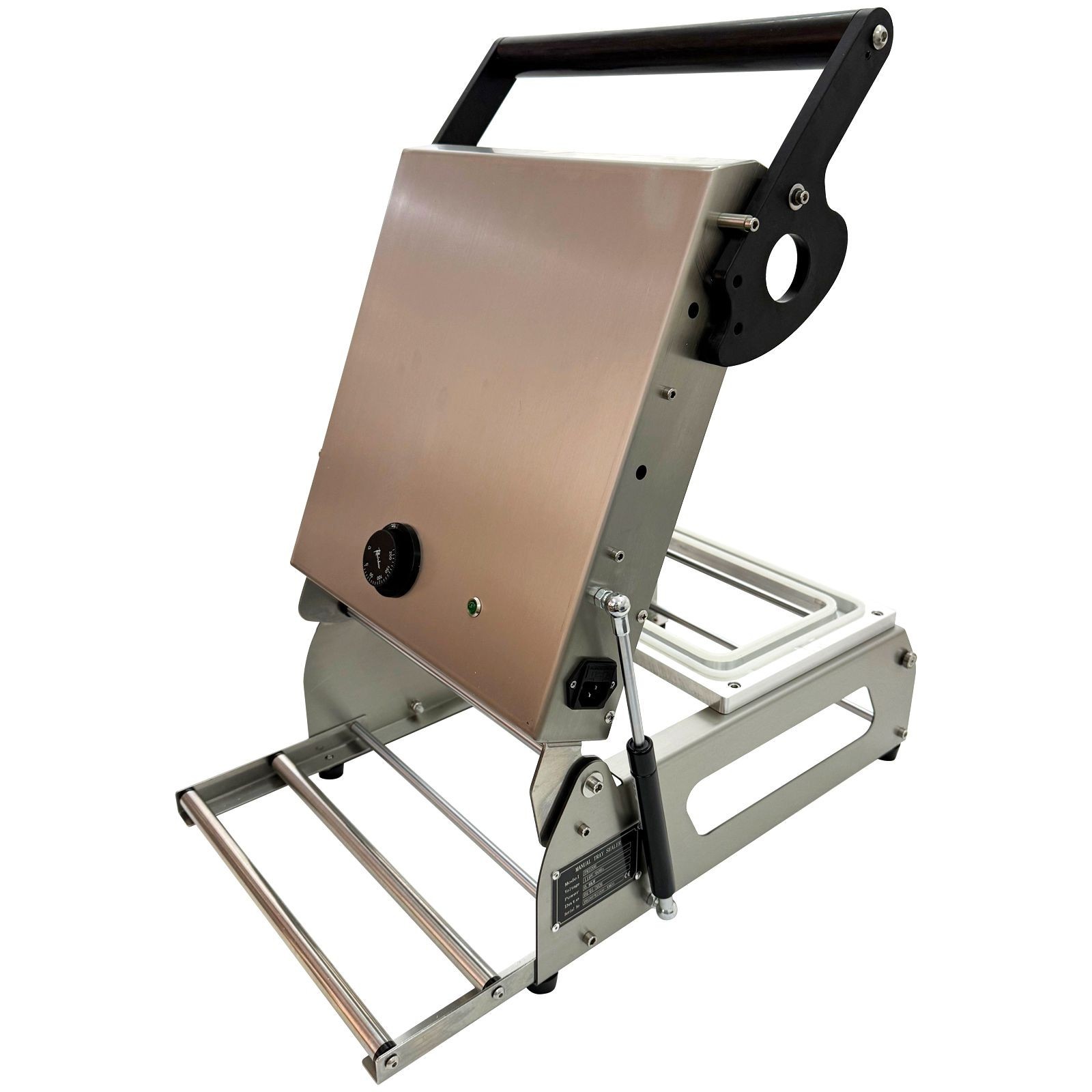 Hand-Operated Industrial Food Tray Sealer 0.8KW Manual Plastic Container Sealer