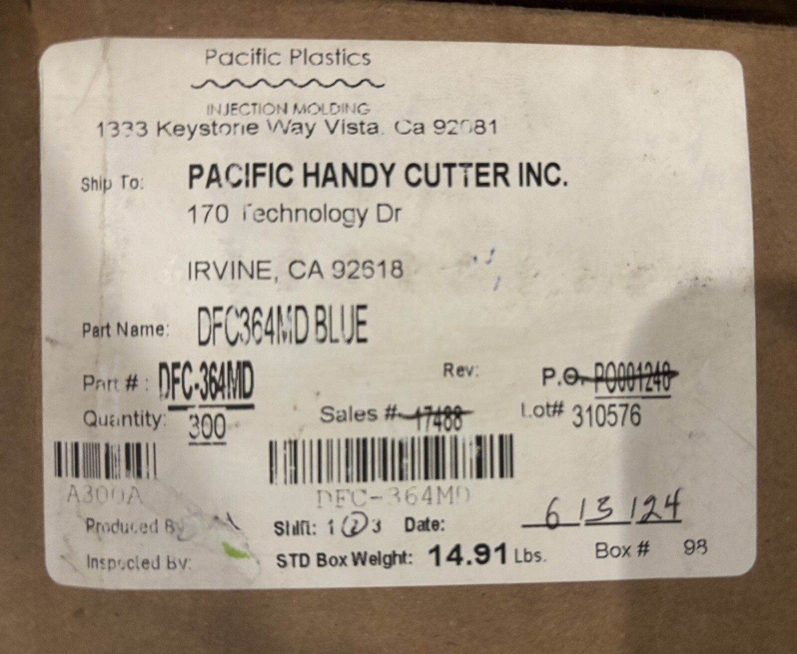 (25- PACK) Pacific Handy Cutter DFC364MD Metal Detectable Safety Film Cutters