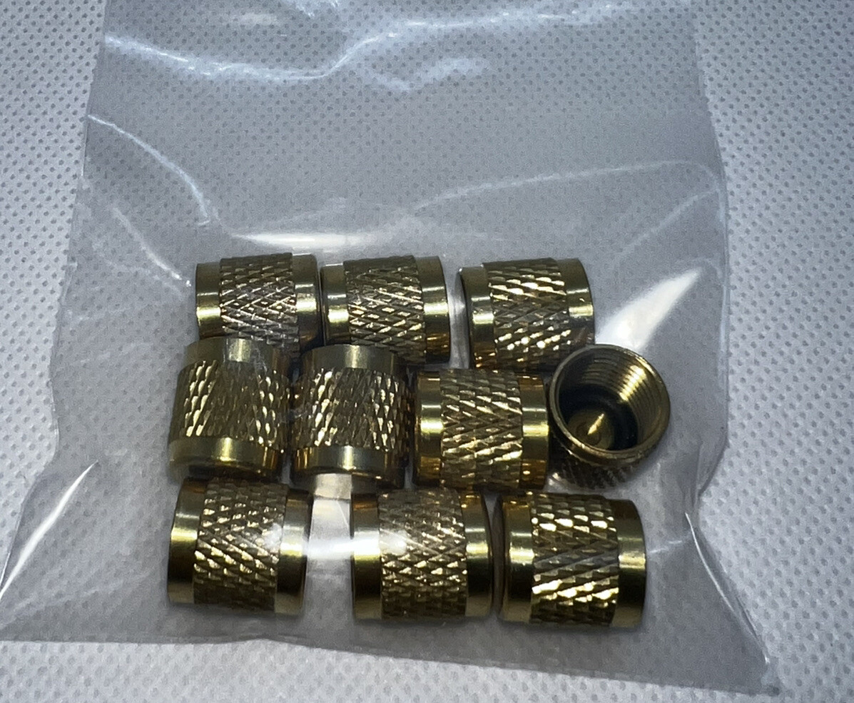 1/4 flare cap, round brass w/o-ring seal for Refrigeration Access Ports Pack-10