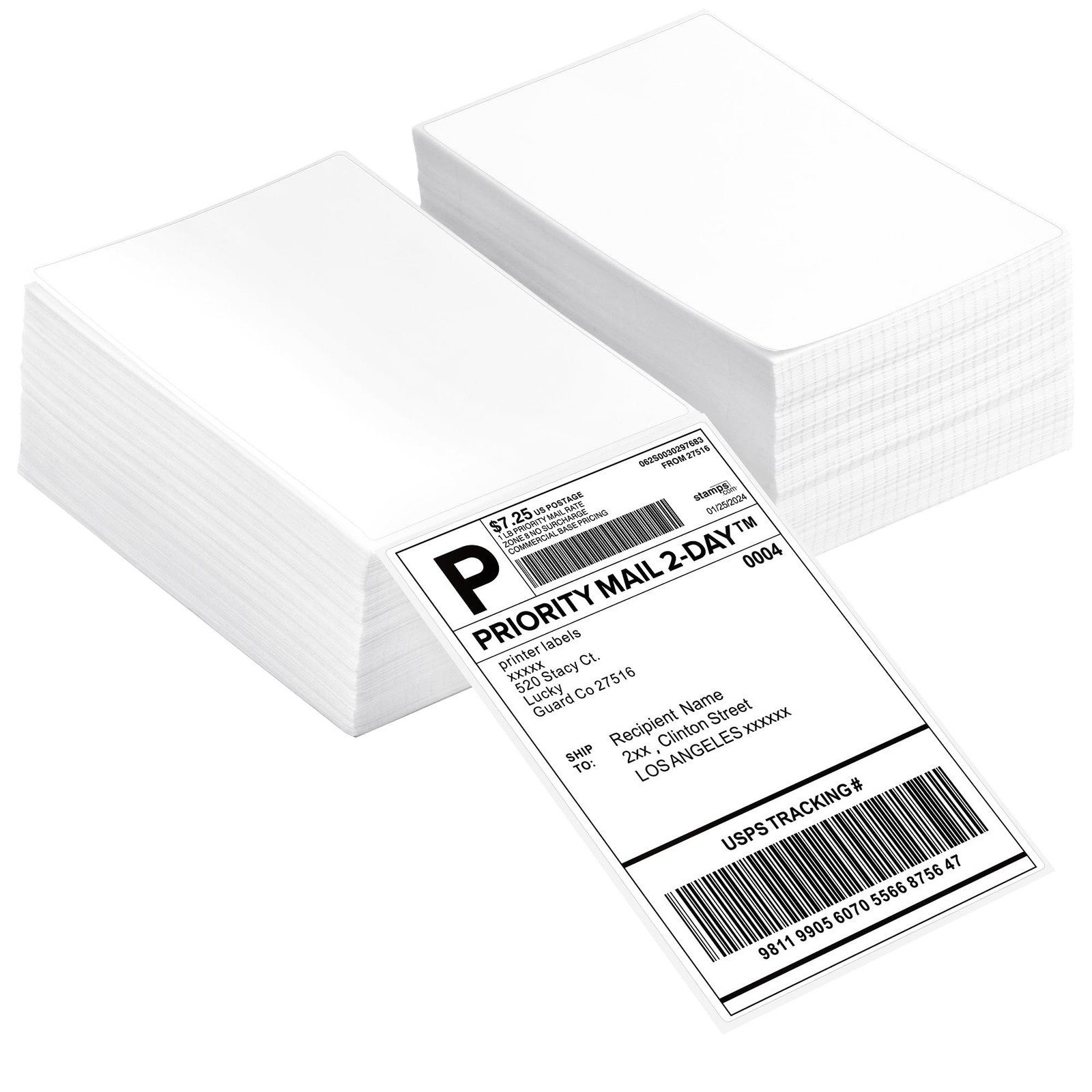 Fanfold 4″ x 6″ Direct Thermal Labels 1000 Thermal Printer Paper 2 Stacks Shi…