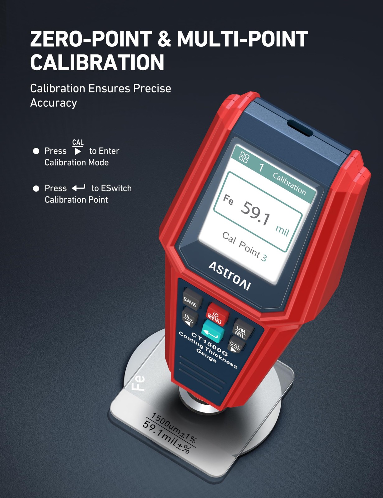AstroAI Paint Thickness Gauge for Car, Coating Tester Check The Car’s…