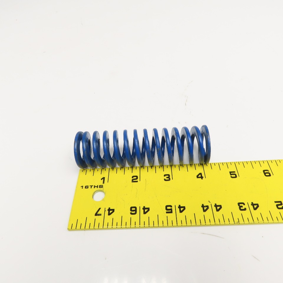 5/8″ x 1-1/4″ Flat Wire Compression Blue Die Spring 4-5-1/2″ OAL Lot Of 16