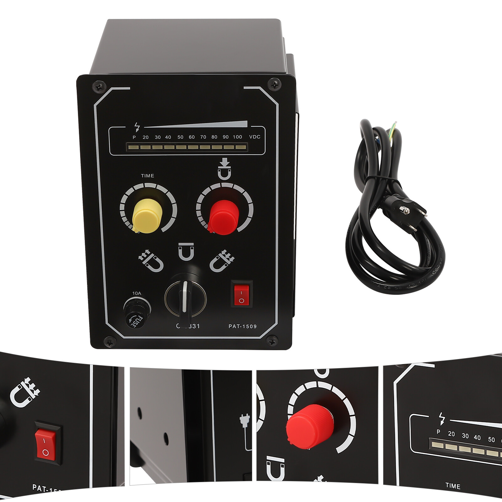 Electro Magnetic Chuck Controller 10A DC 0-100V Adjustable with LED Display 110V