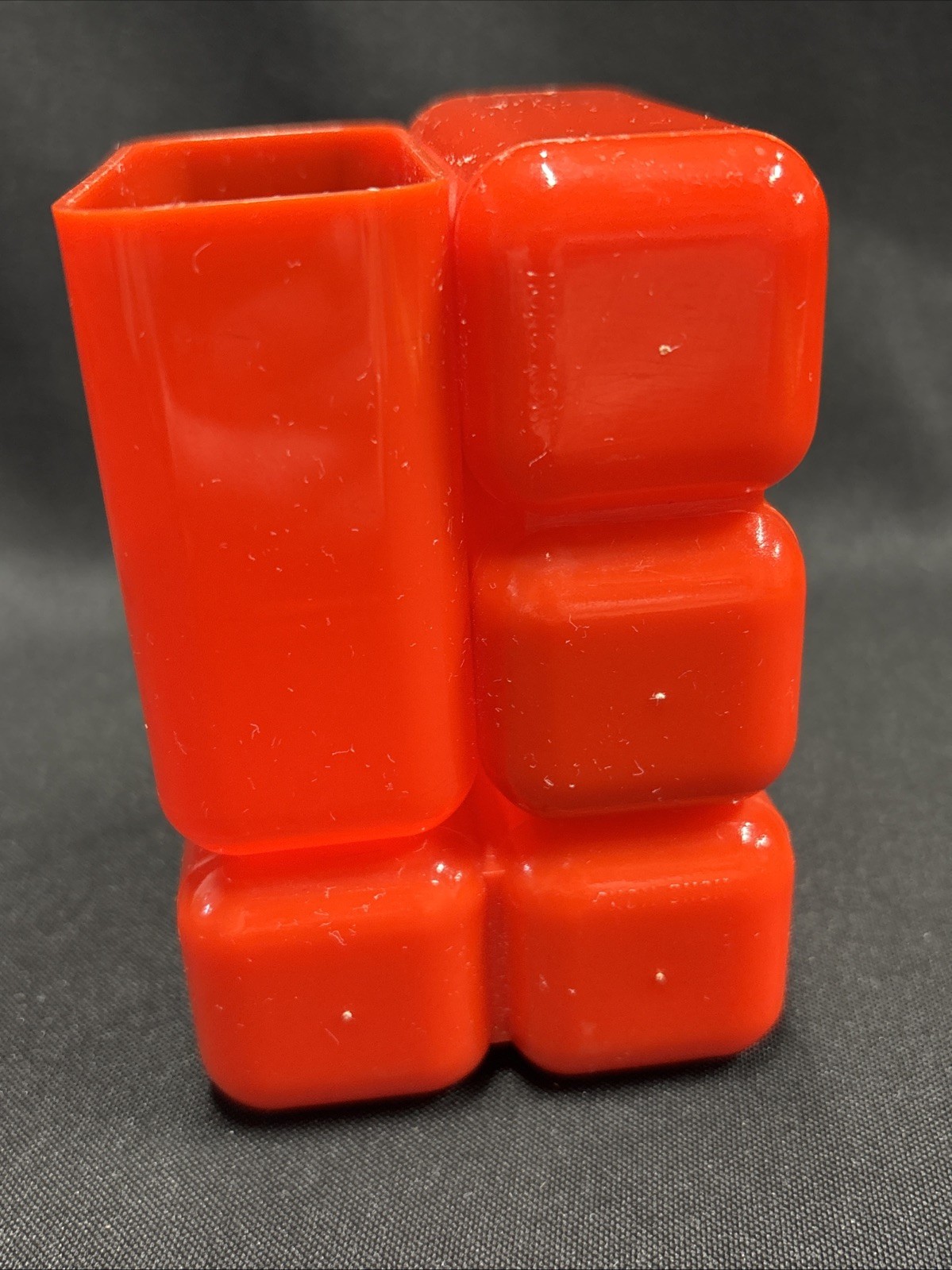 Vtg Red Plastic Mini Drawers Desk Organizer Caddy Made in Hong Kong