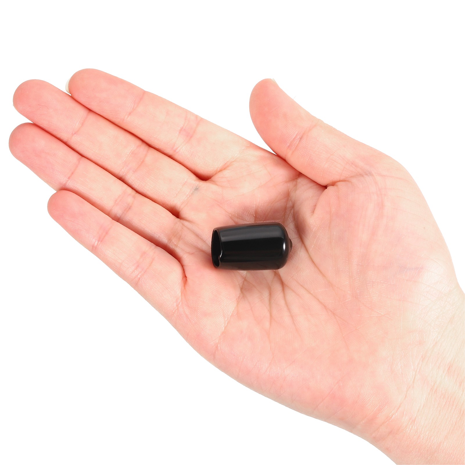 12Pcs 1/2″ ID Round Rubber End Caps Flexible Rubber Bolt Covers Caps Black