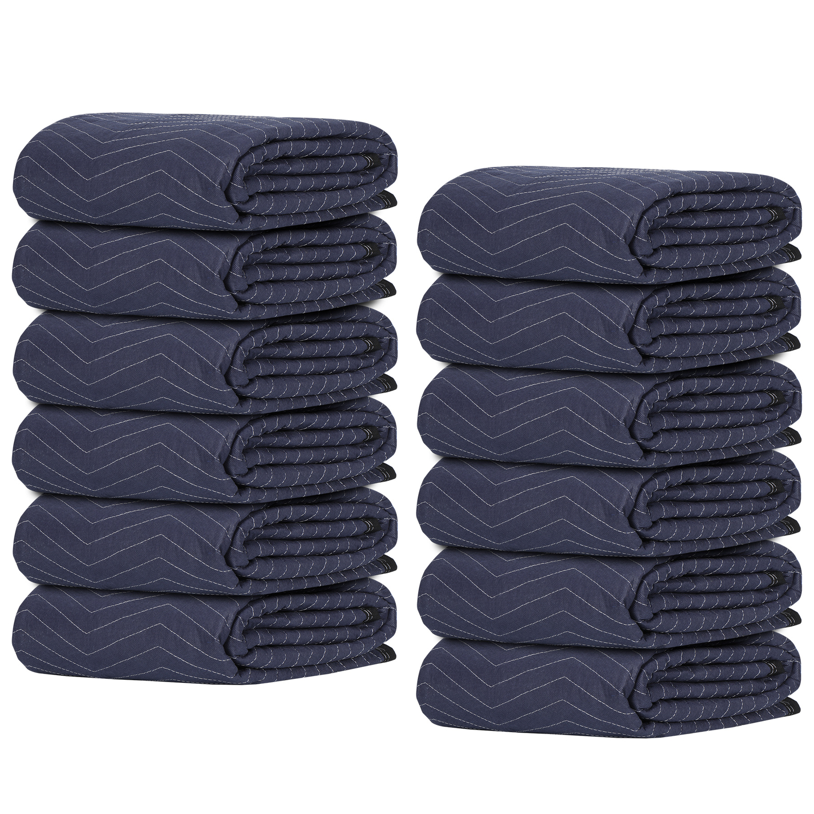 Moving Blankets 80″x72″ Furniture Protective 12 Pack Shipping Packing Pads Blue