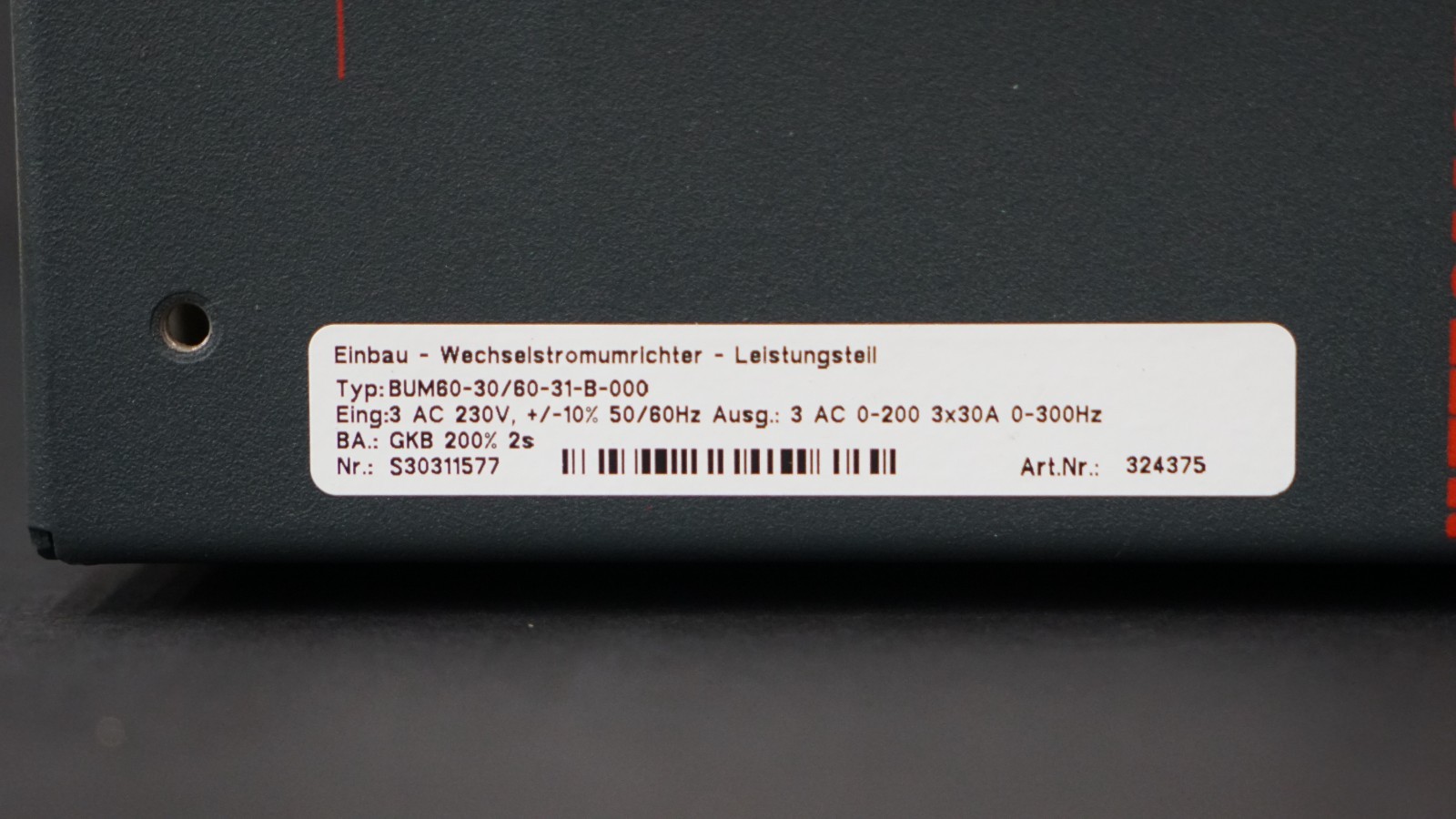 BAUMULLER BUM60-30/60-31-B-000 Servo Drive Amplifier BUM60-A-SM-0110-B