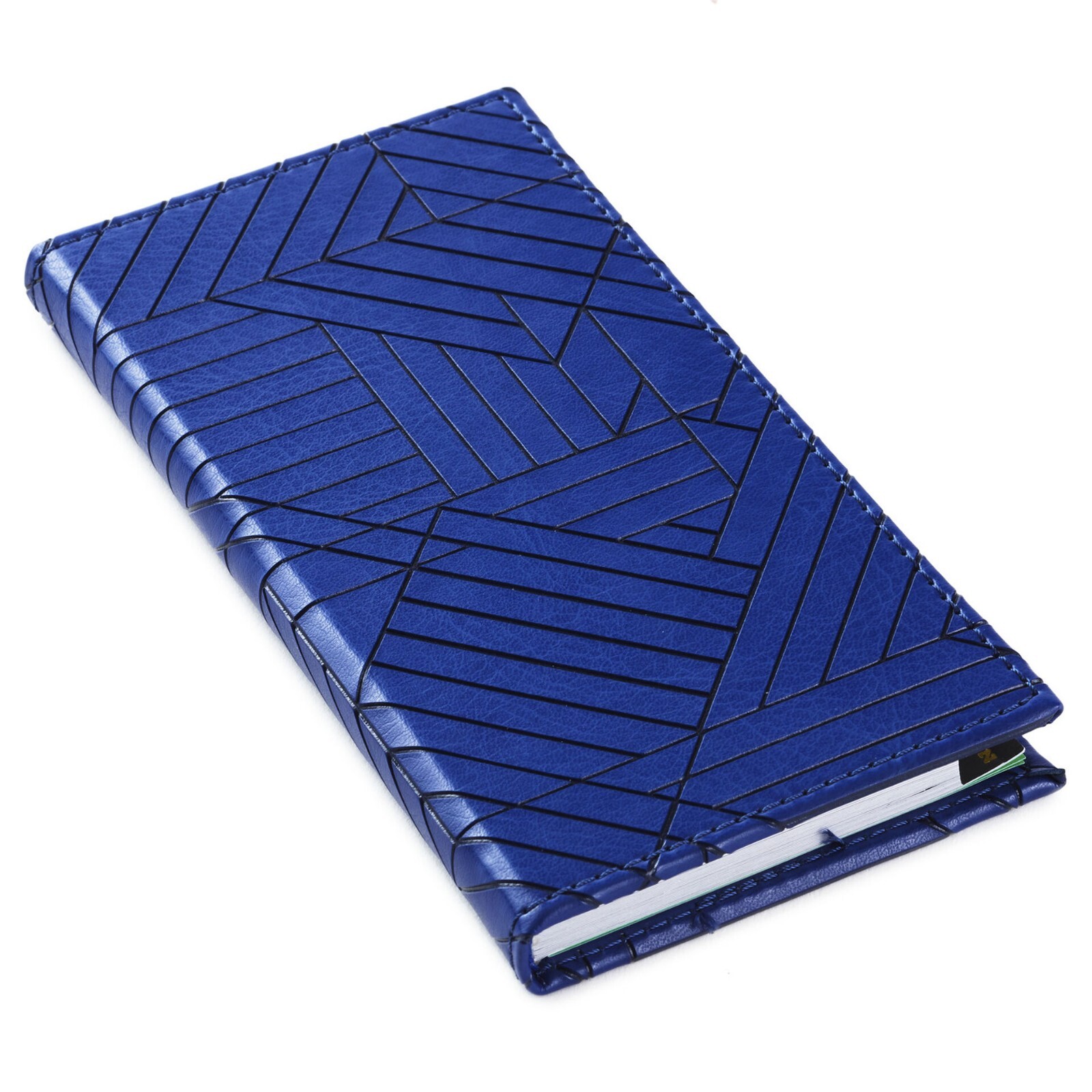 Hallmark Beautiful Geometric Blue Sim Leather Password Keeper, 3.25″ x 6.25″