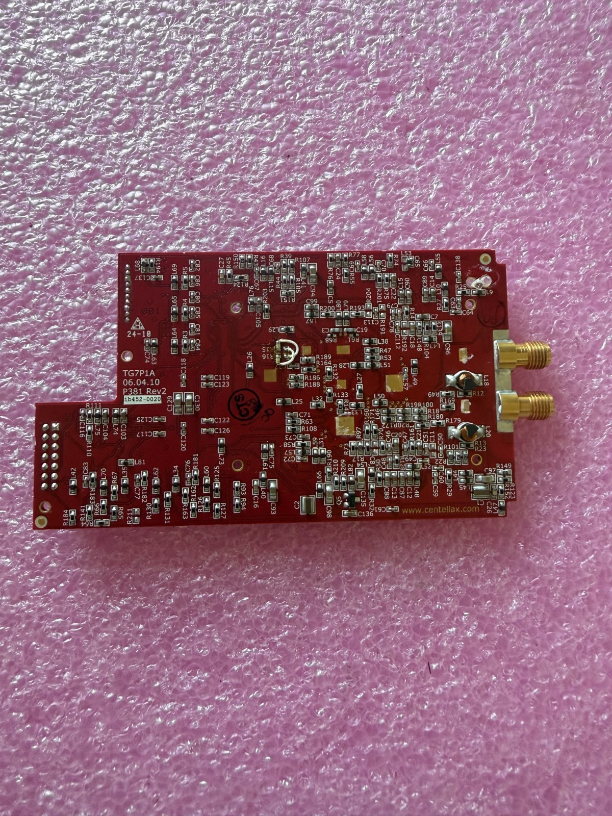 CENTELLAX TG7P1A 06.04.10 P381 REV.2 BOARD ASSEMBLY ***AS-IS***
