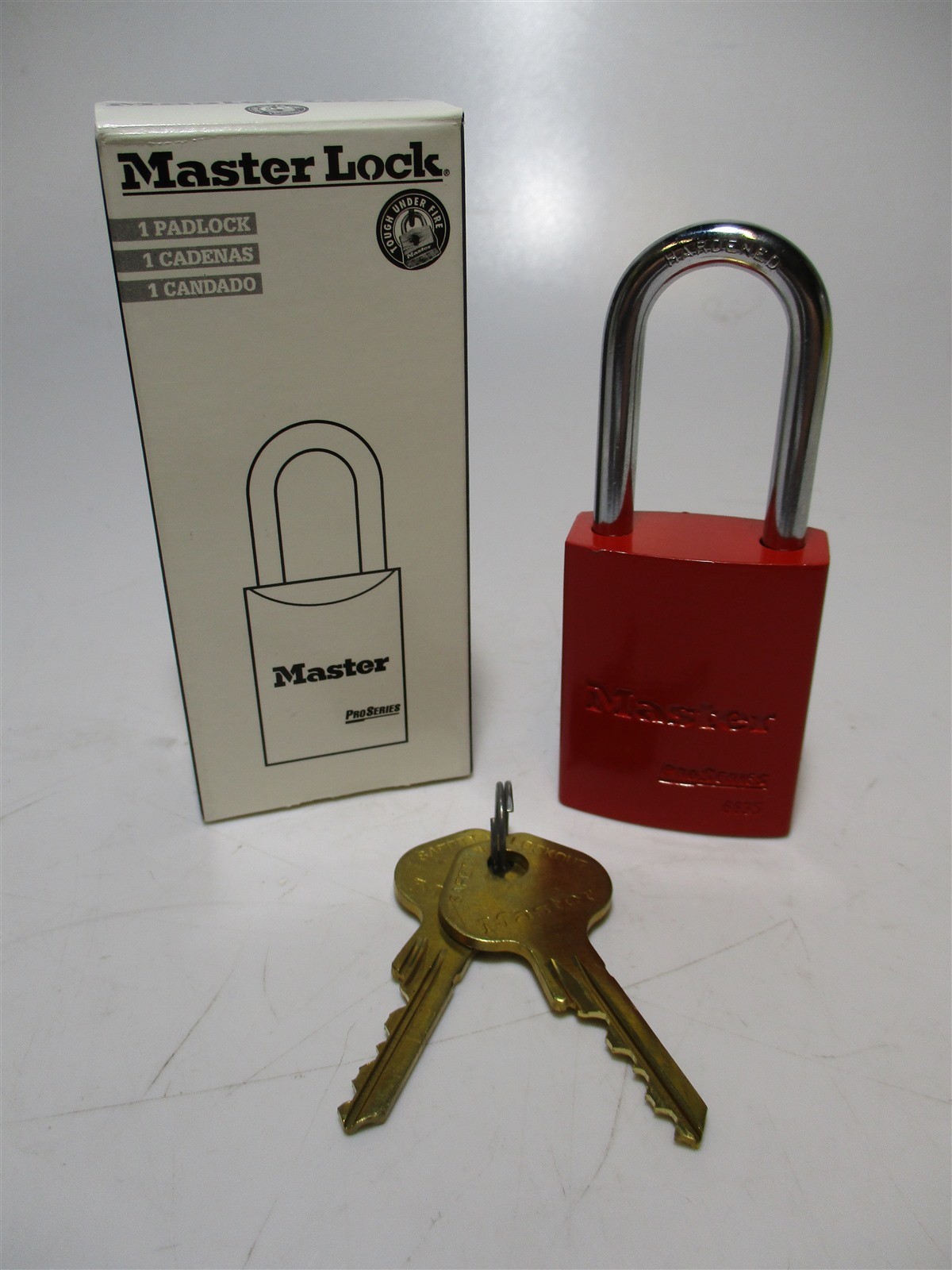 Master Lock (6835RED) 1-3/4″ High Lockout 5-Pin Keyed Different Red Padlock