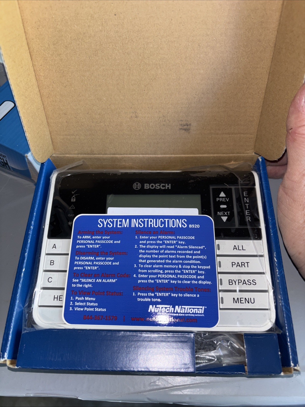 Bosch B920 Text Keypad W/ Function Keys New
