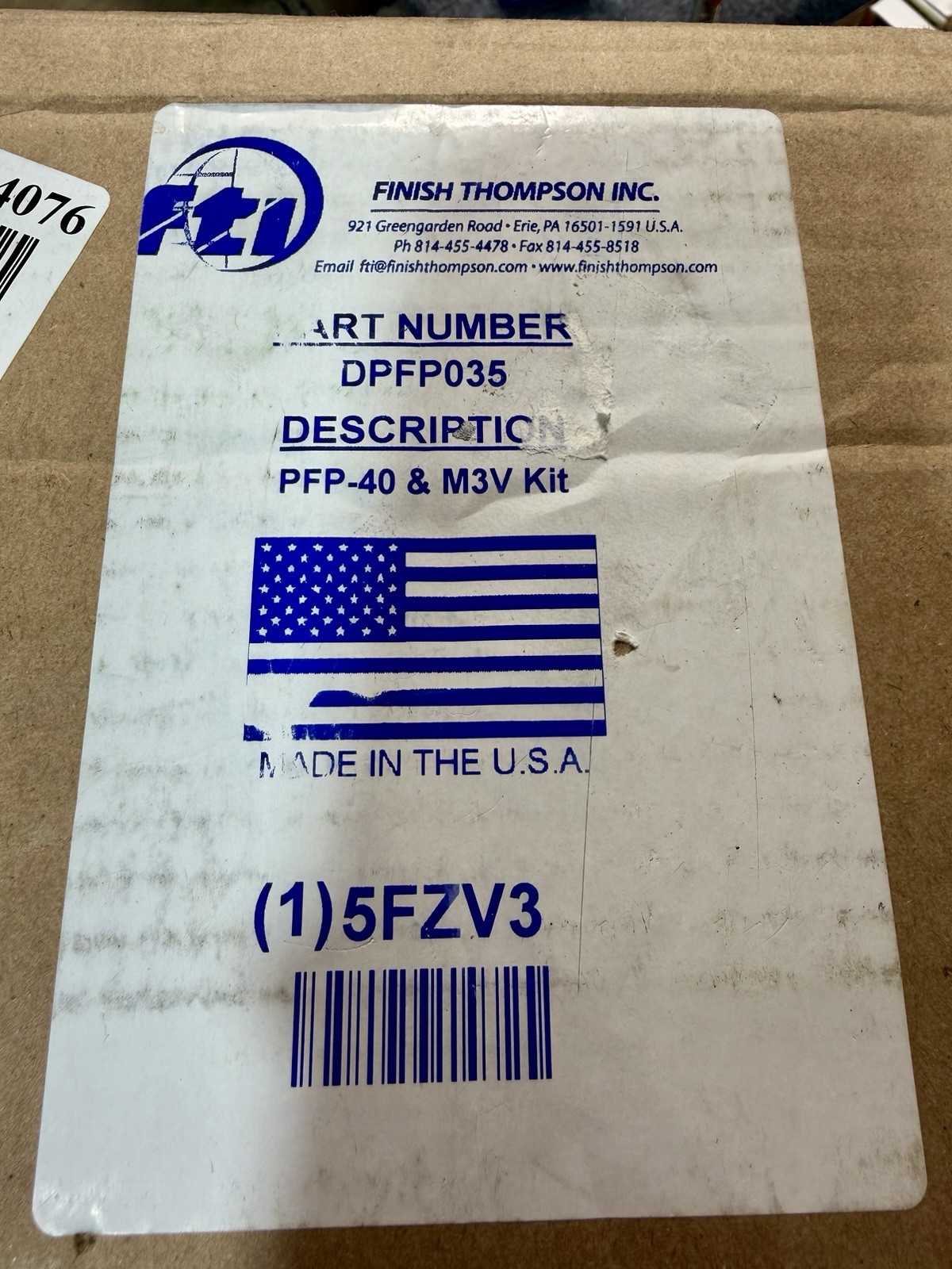Finish Thompson PFP-40 & M3V Kit Electric Drum Pump w/ Hose 115V, 40 GPM DPFP035