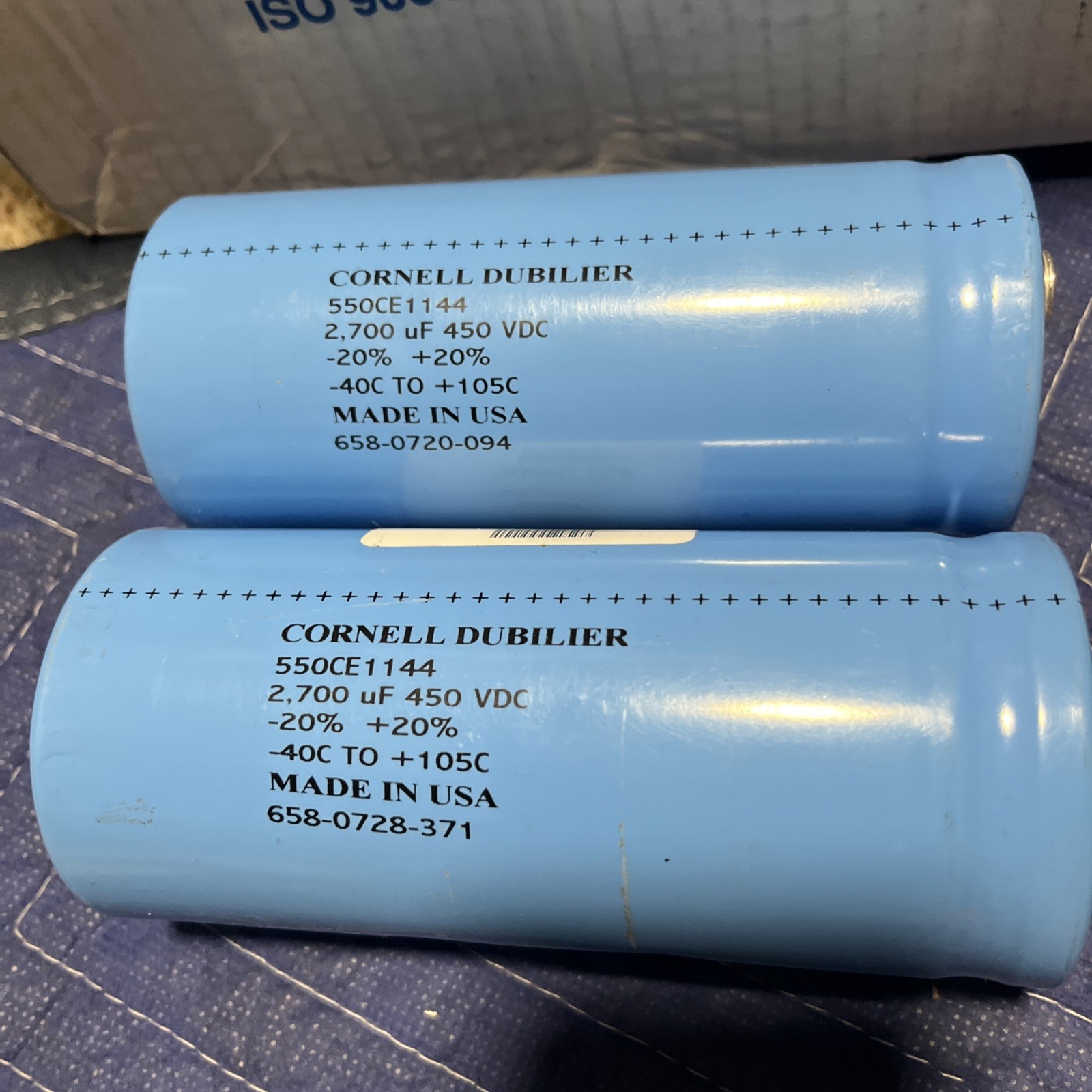 CORNELL DUBILIER capacitor 450vdc CC0113A03 1 ea (NEW NO BOX)