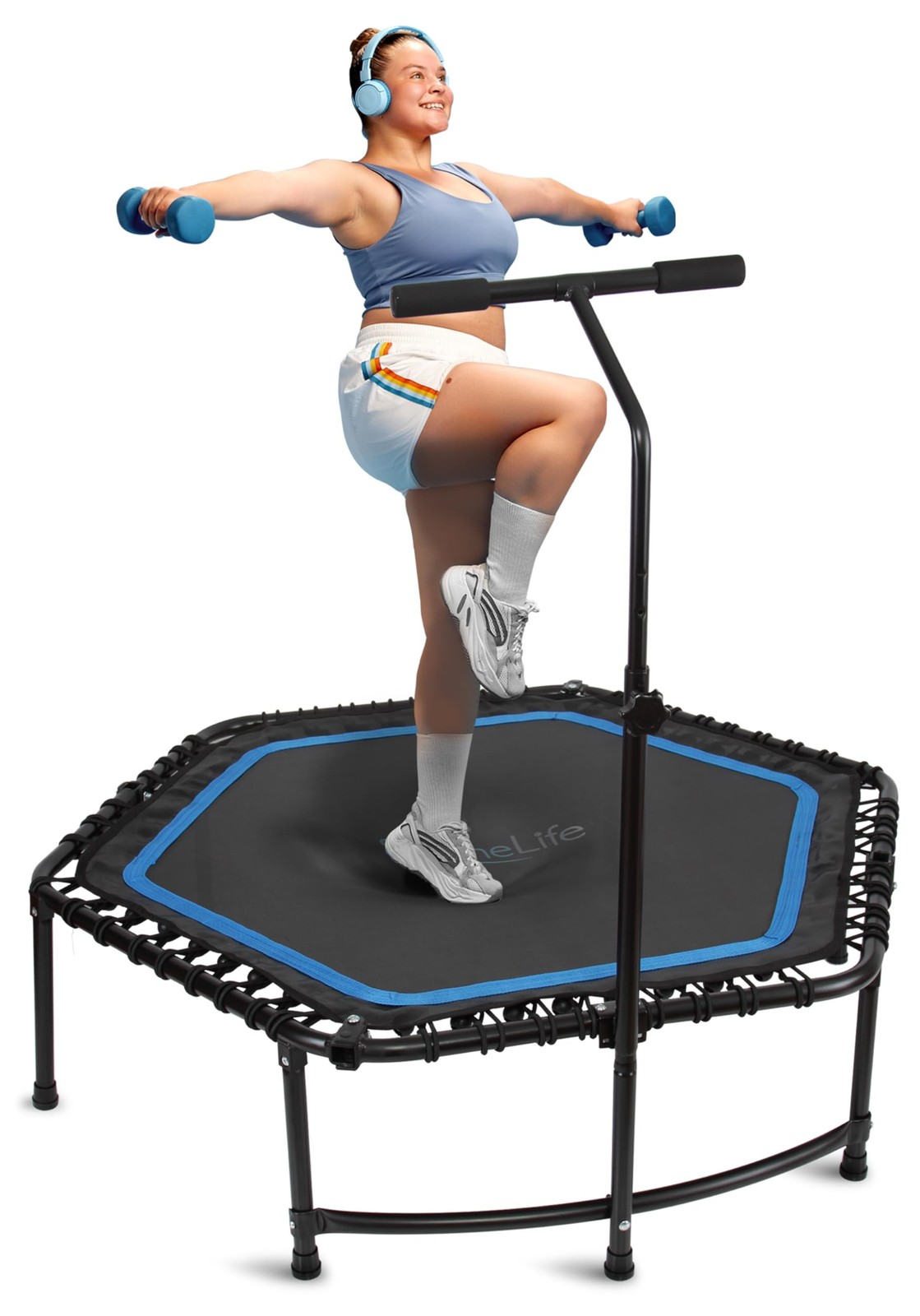 SereneLife 40″/50″ Mini Trampoline for Adults – 450/550LBS Fitness Trampoline…