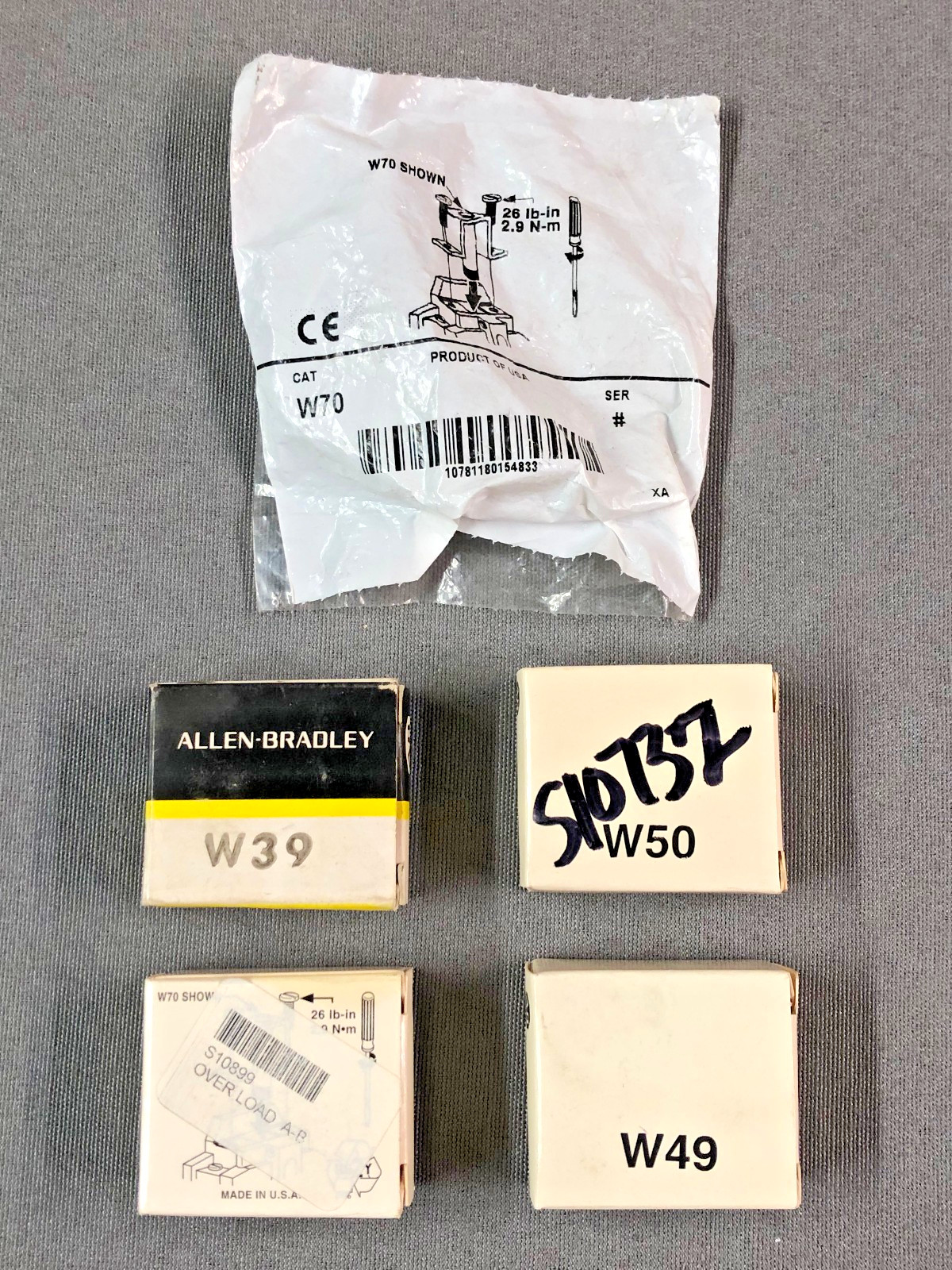 (Set of 3) Allen-Bradley Type W Overload Heater Elements Select Sizes W26 to W70