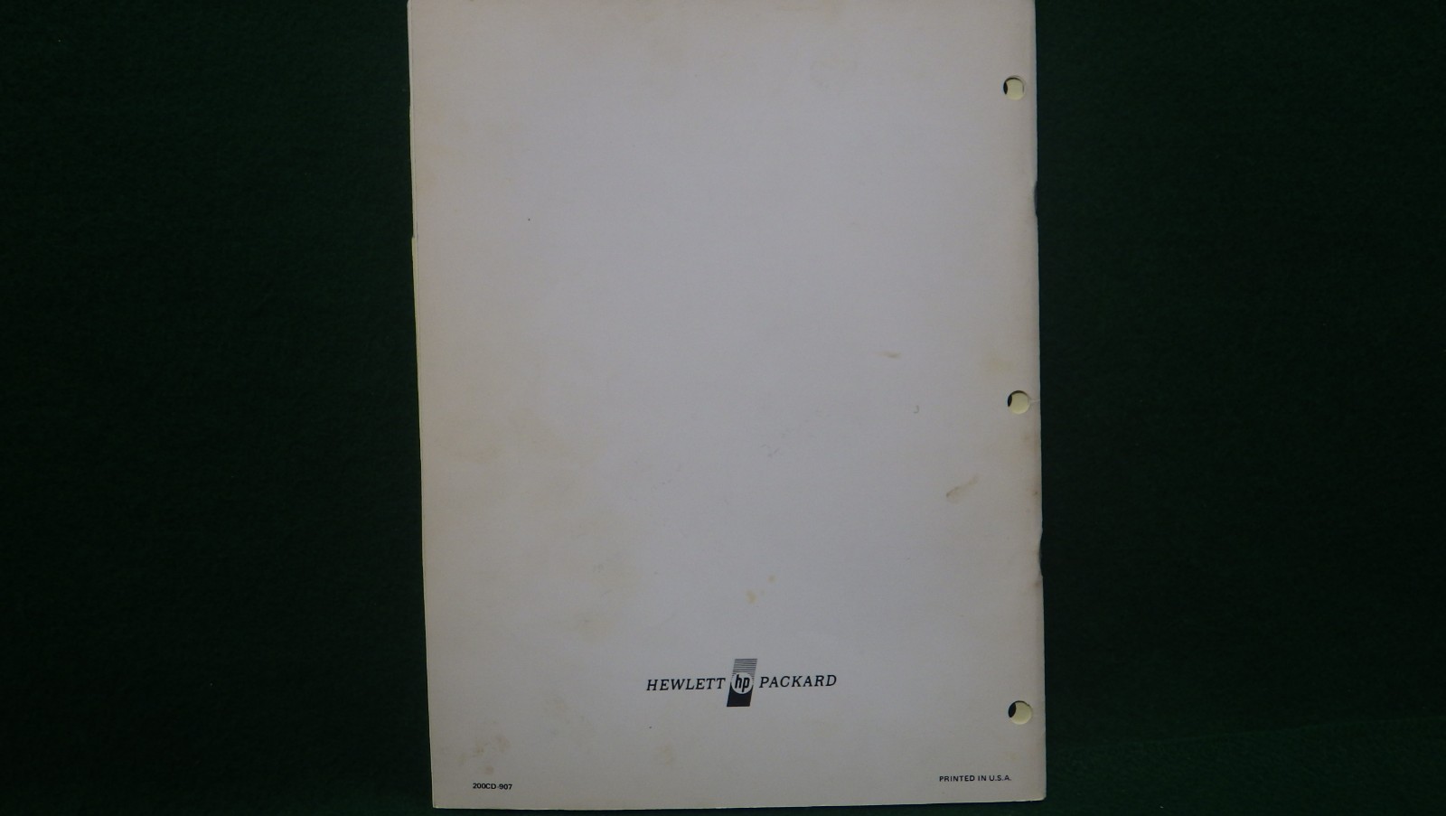HP 200CD Wide Range Oscillator Operating and Service Manual