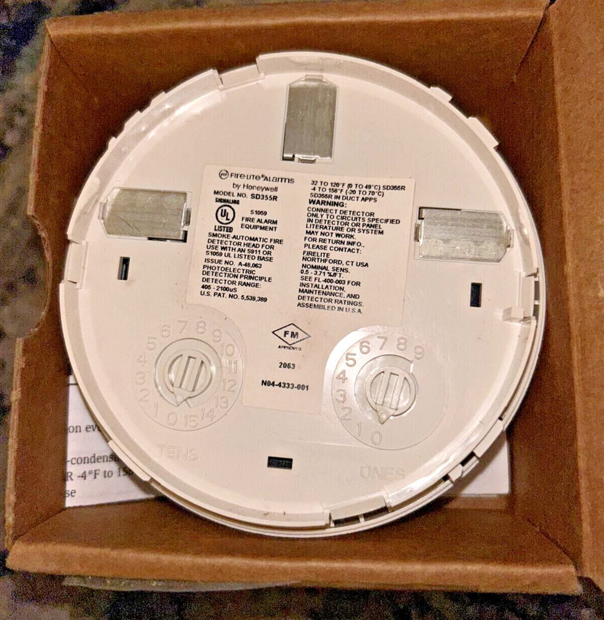 NEW FIRELITE SD355R REMOTE RESET CAPABILITY FIRE ALARM SMOKE (FREE SHIPPING)