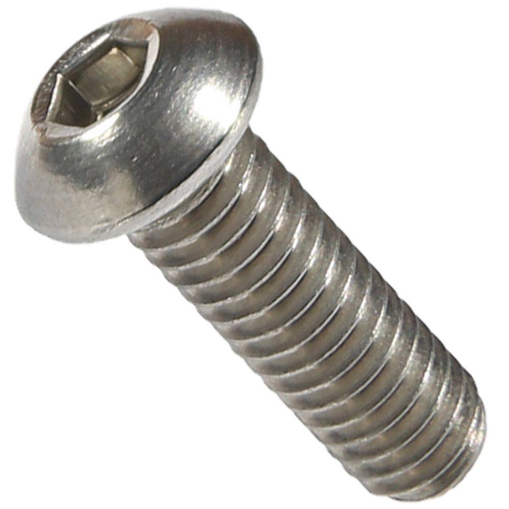 10-24 x 1″ Button Socket Cap Screw Allen Hex Drive Stainless Steel Qty 1000