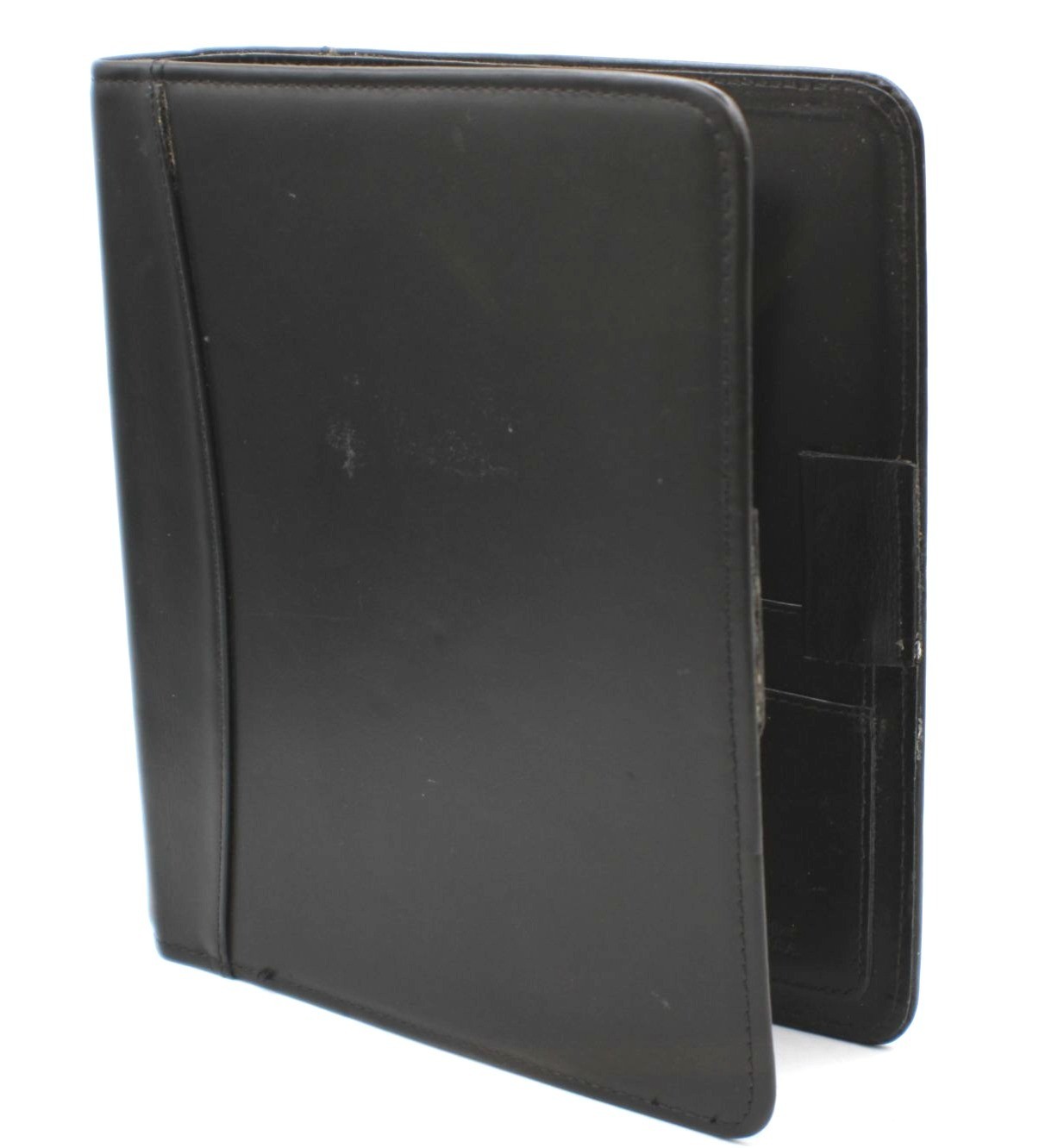 Black Leather Franklin Quest Planner Organizer Planner 7-Ring Binder Card Slots