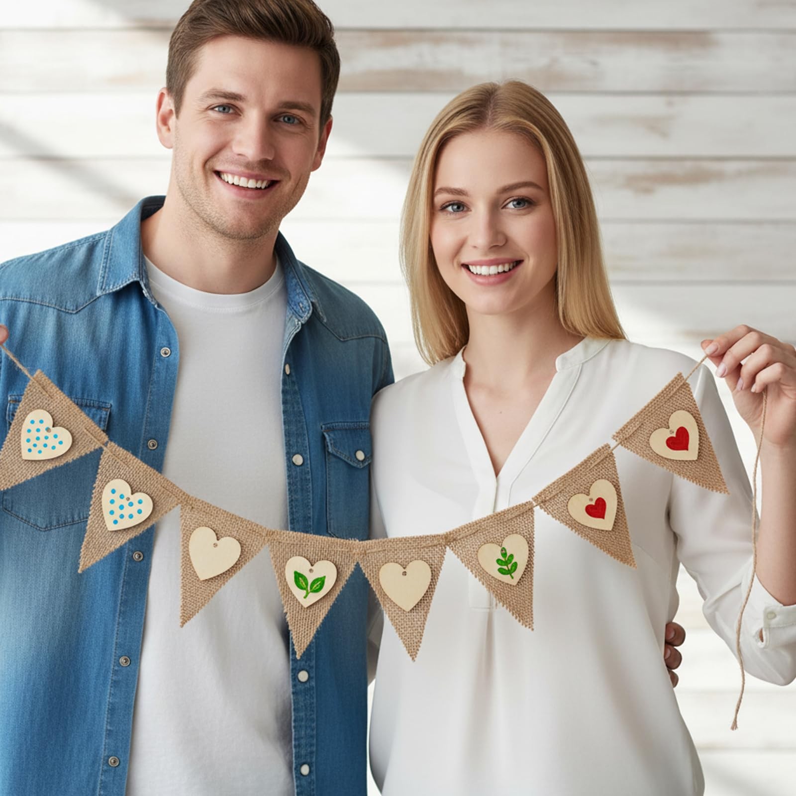 Wooden Hearts for Crafts 100pcs 1.3 Inch Unfinished with Holes DIY Wedding Decor