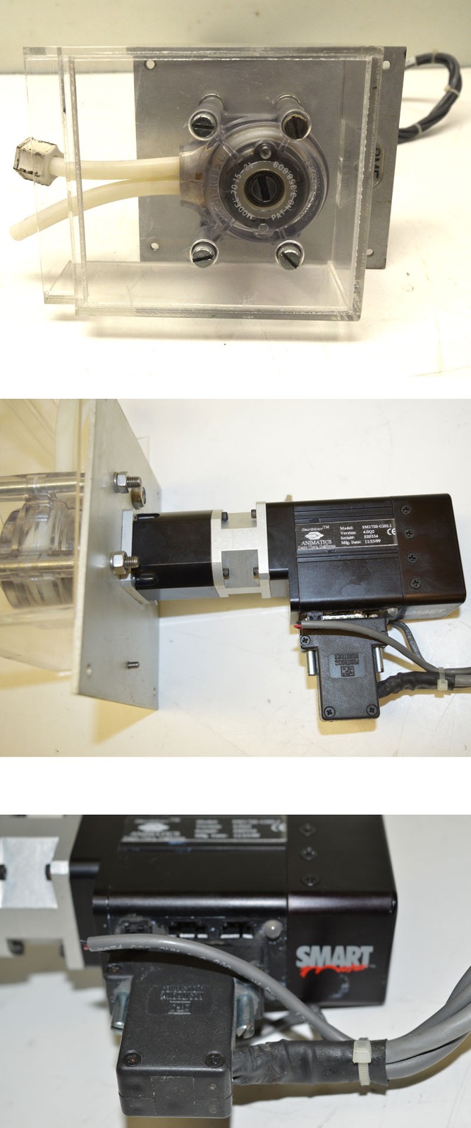 Animatics SM1720-G10L1 Smart Motor + Cole-Parmer 7015-21 Masterflex Pump & Cntrl