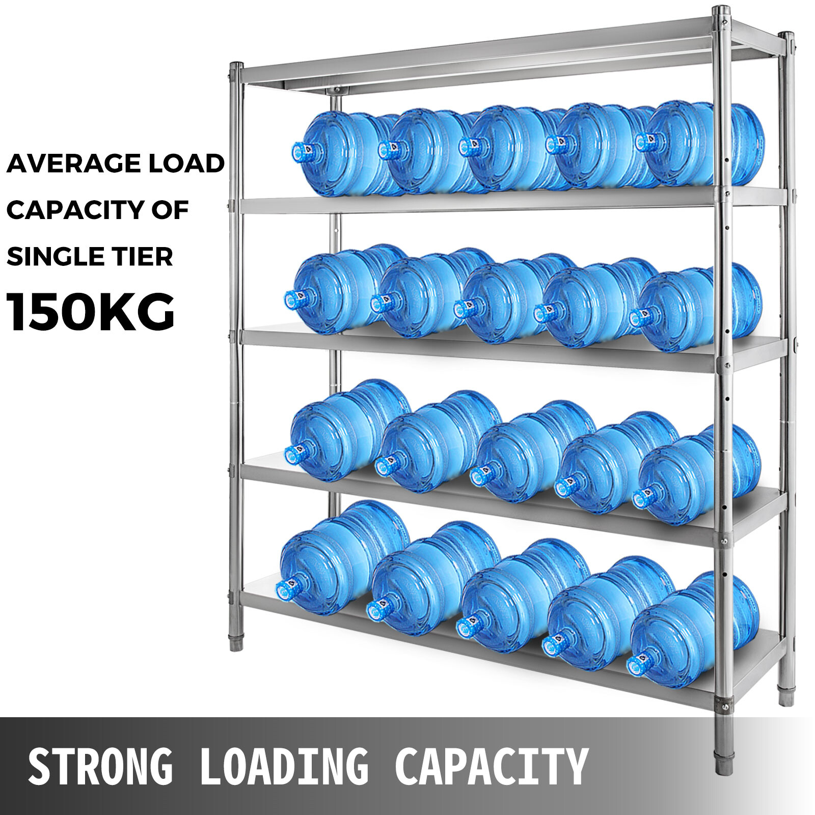 Kitchen Shelves Shelf Rack Stainless Steel Shelving and Organizer Units 4/5 Tier