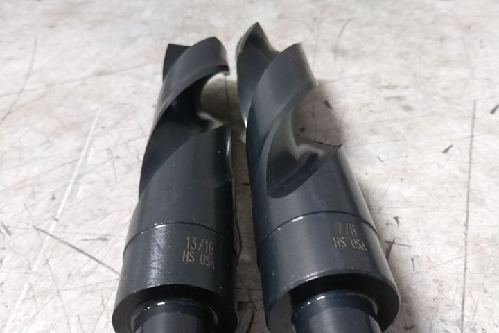 Westward 4UM96 8 Pc 3-1/8 In Flute L 9/16 to 1 In Reduced Shank Drill Bit Set
