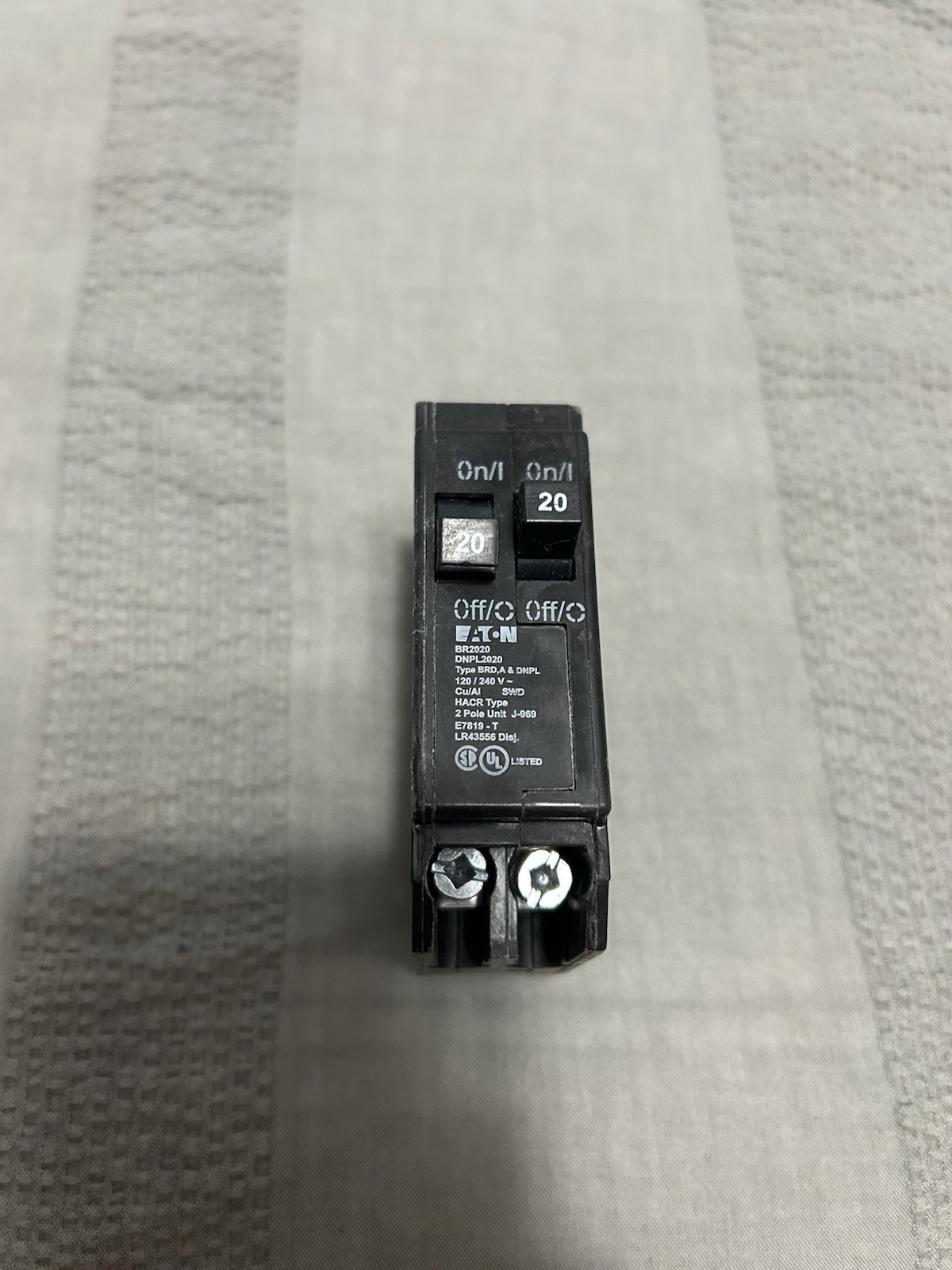 CHNT Double Pole Circuit Breaker 20A On/Off Switch