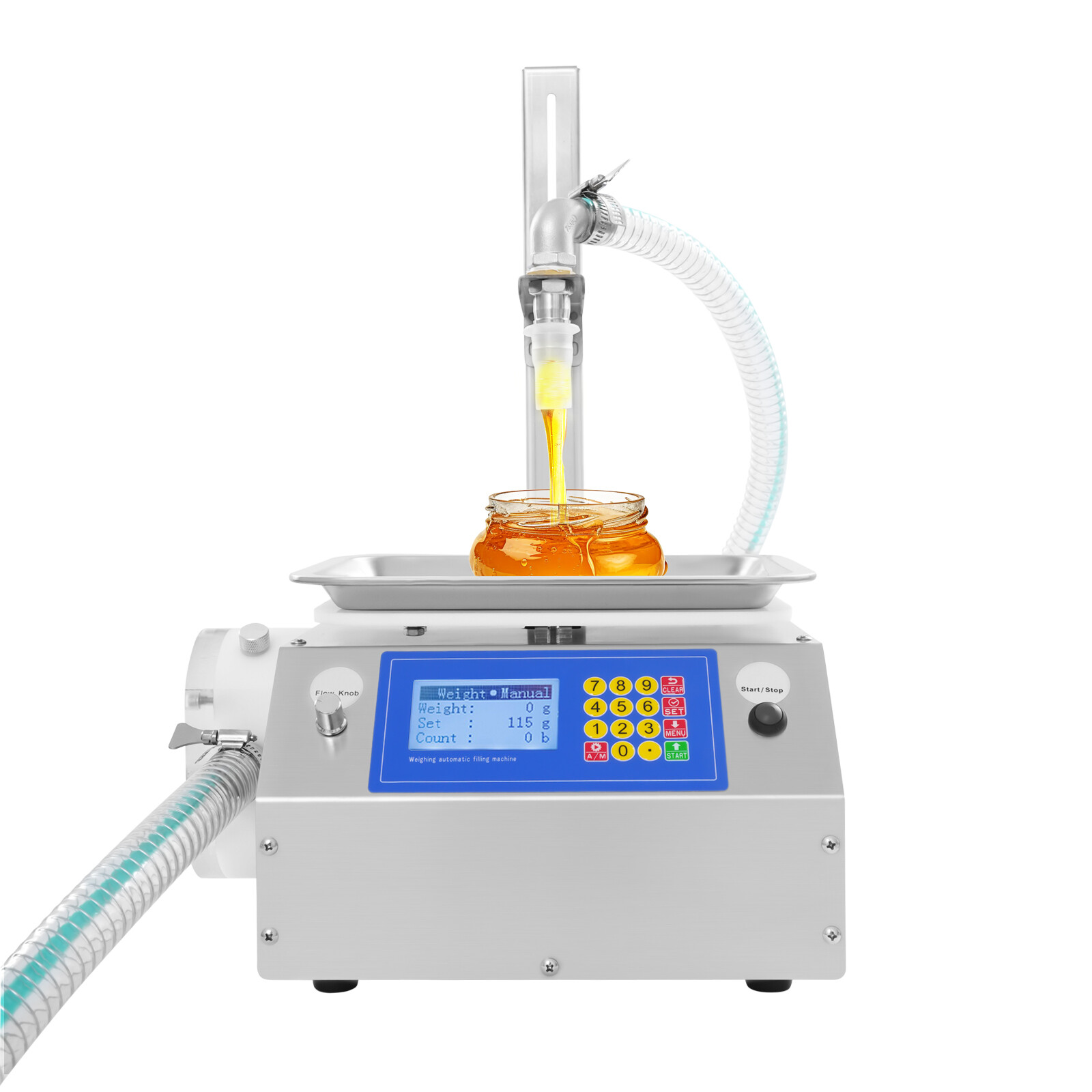 Single Head Automatic Liquid Paste Filling Machine Honey Bottle Filler 10g-10kg