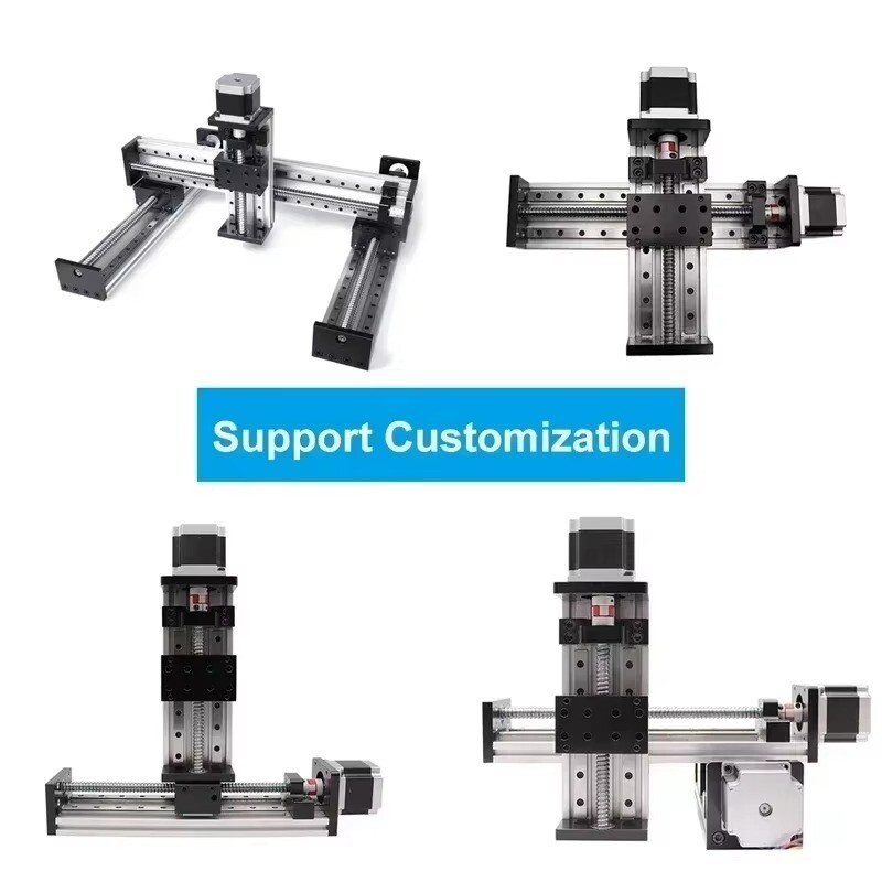 CNC XYZ Axis Double Rail Linear Slide Stage 2pcs*MGN12R sliders BallScrew Module