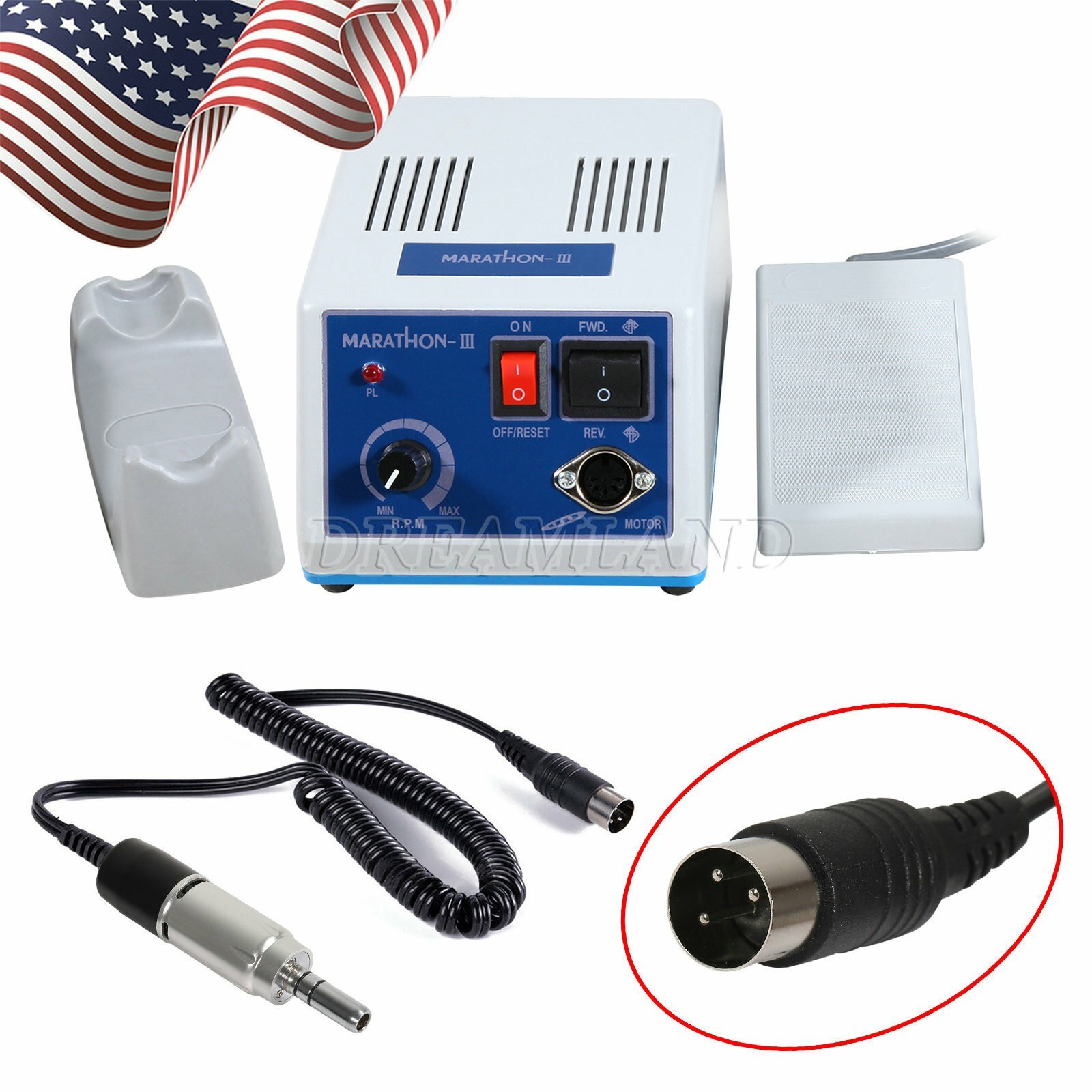 Dental Lab Marathon Electric Micromotor Polishing/ 35K rpm Motor Handpiece