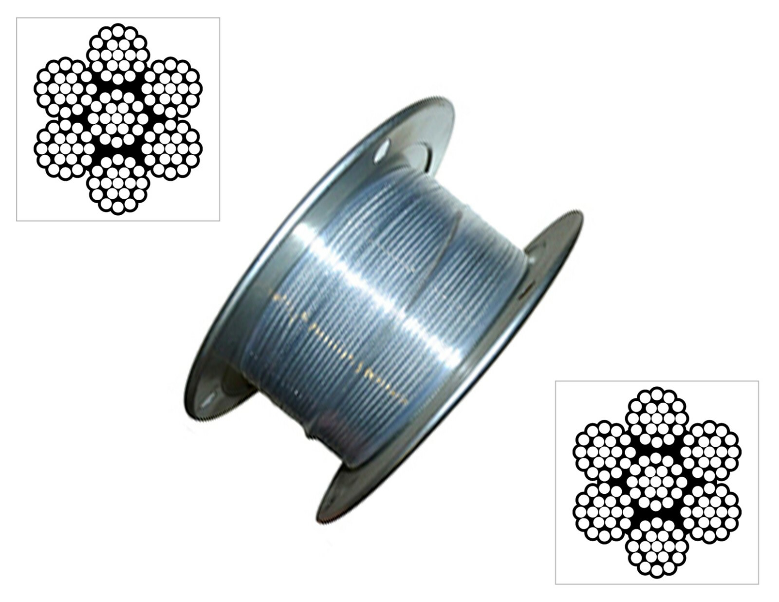 Stainless Cable Railing Type 304 Steel Aircraft Wire Rope, 3/16″,7×19, Coil Reel
