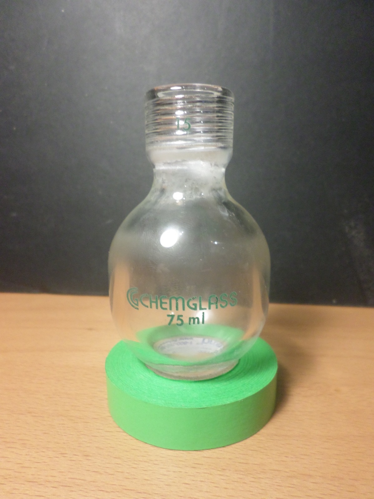 Chemglass Glass 75mL Round Bottom Heavy Wall Pressure Vessel Tube #15 CG-1880-30