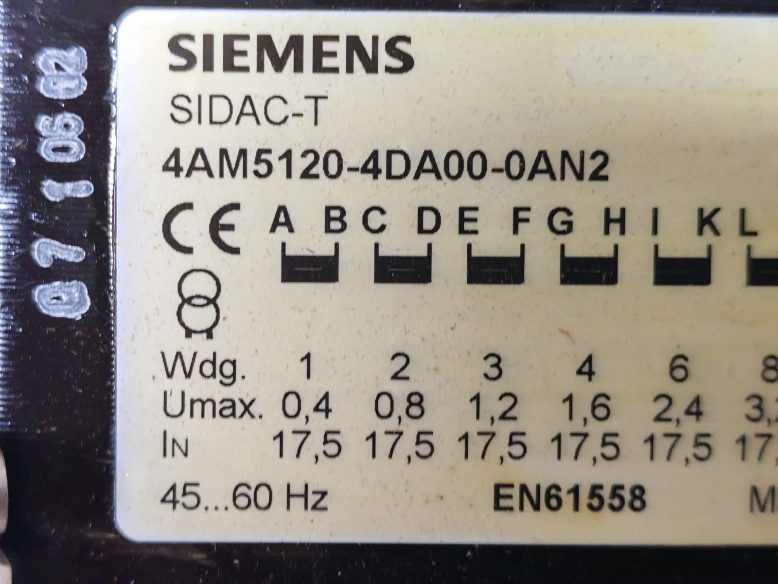 SIEMENS SIDAC-T 4AM5120-4DA00-0AN2 TRANSFORMER