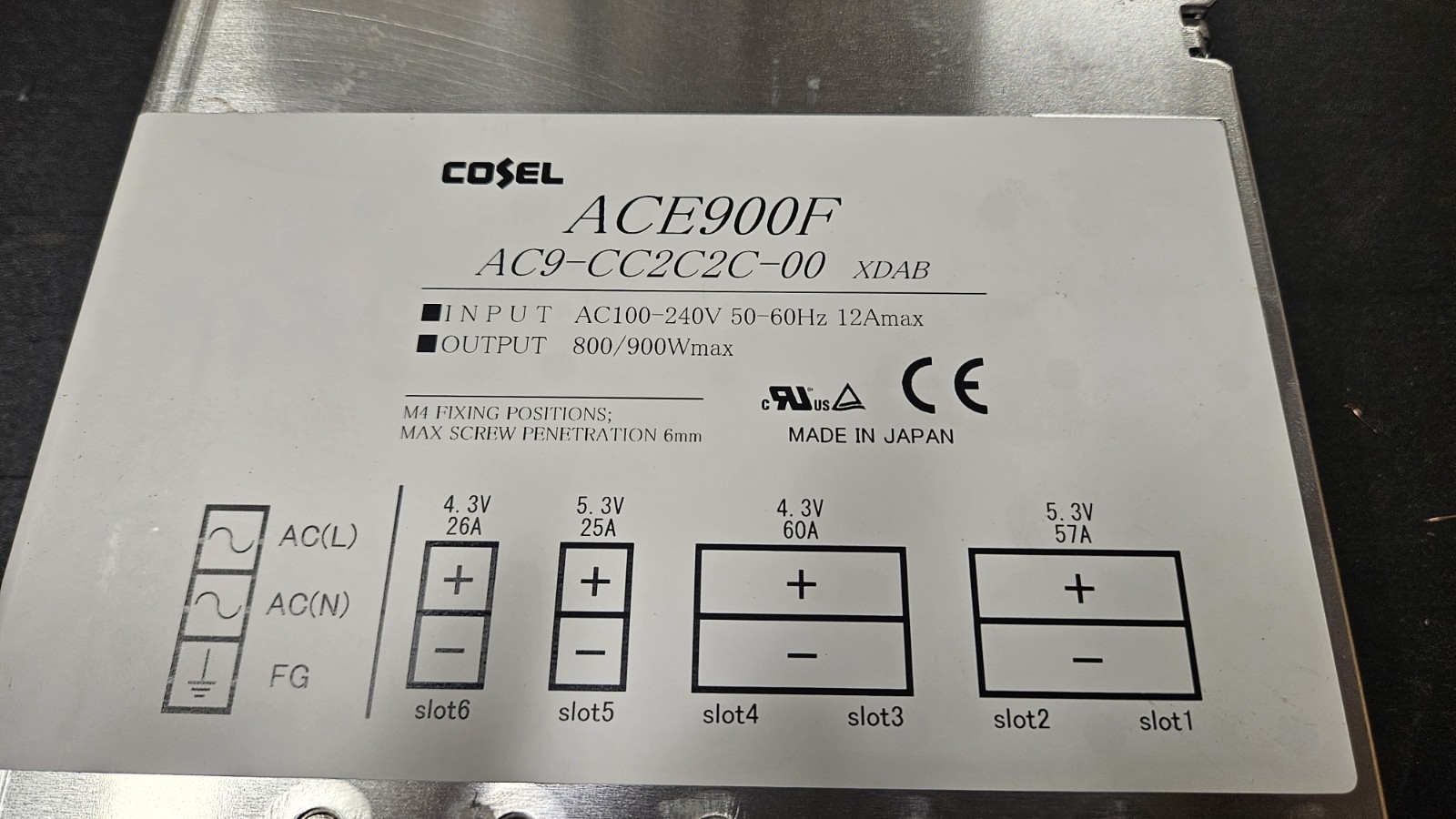 Cosel ACE900F 900W AC-DC Switching Power Supply 100-240V Industrial PSU