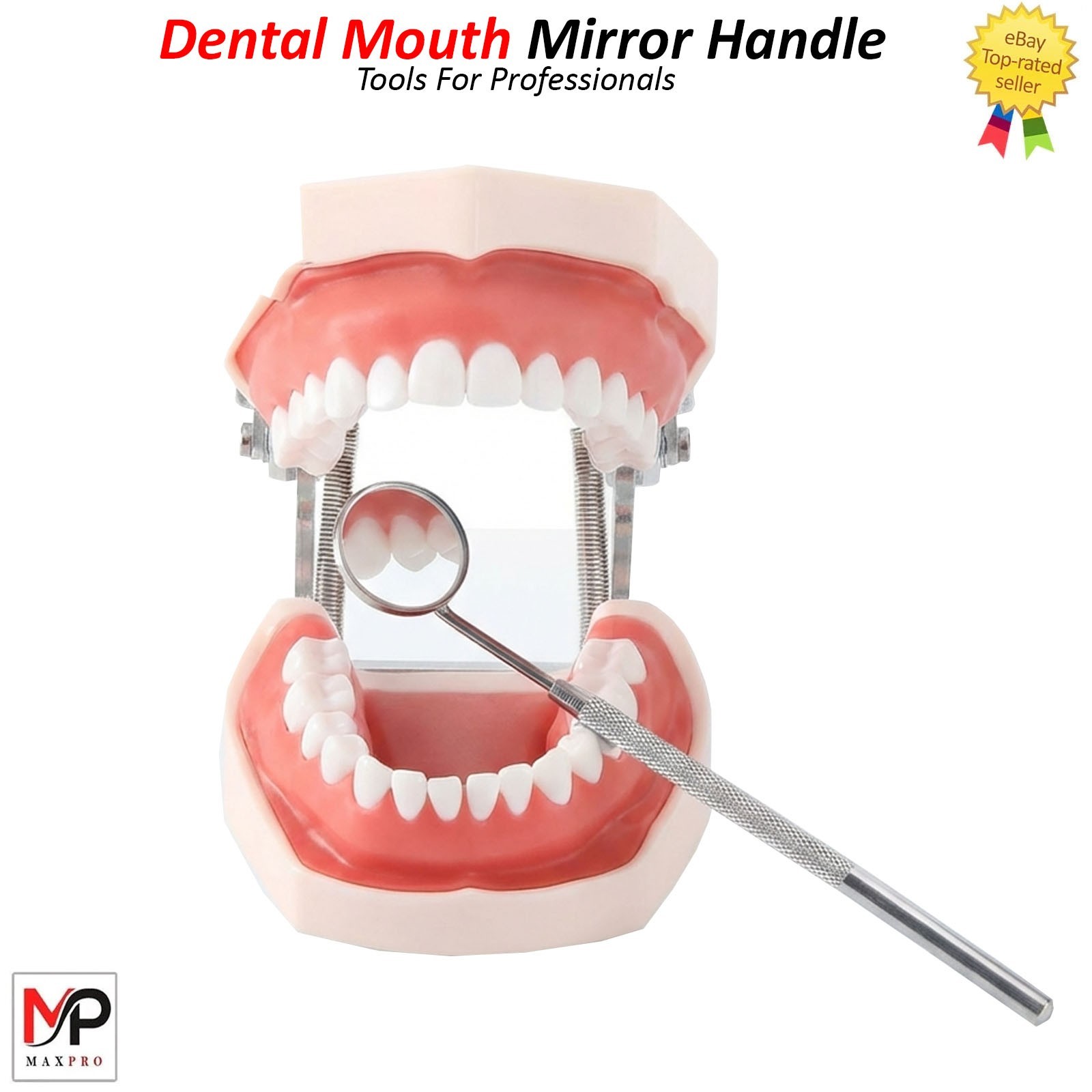 Dental Mouth Mirror #5 W/Handle For Teeth’s ENT Dental Inst German Grade