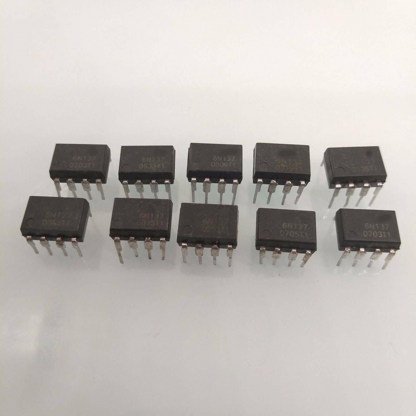 10pcs 6N137 DIP8 Isolator 2.5kVRMS 1CH OPEN