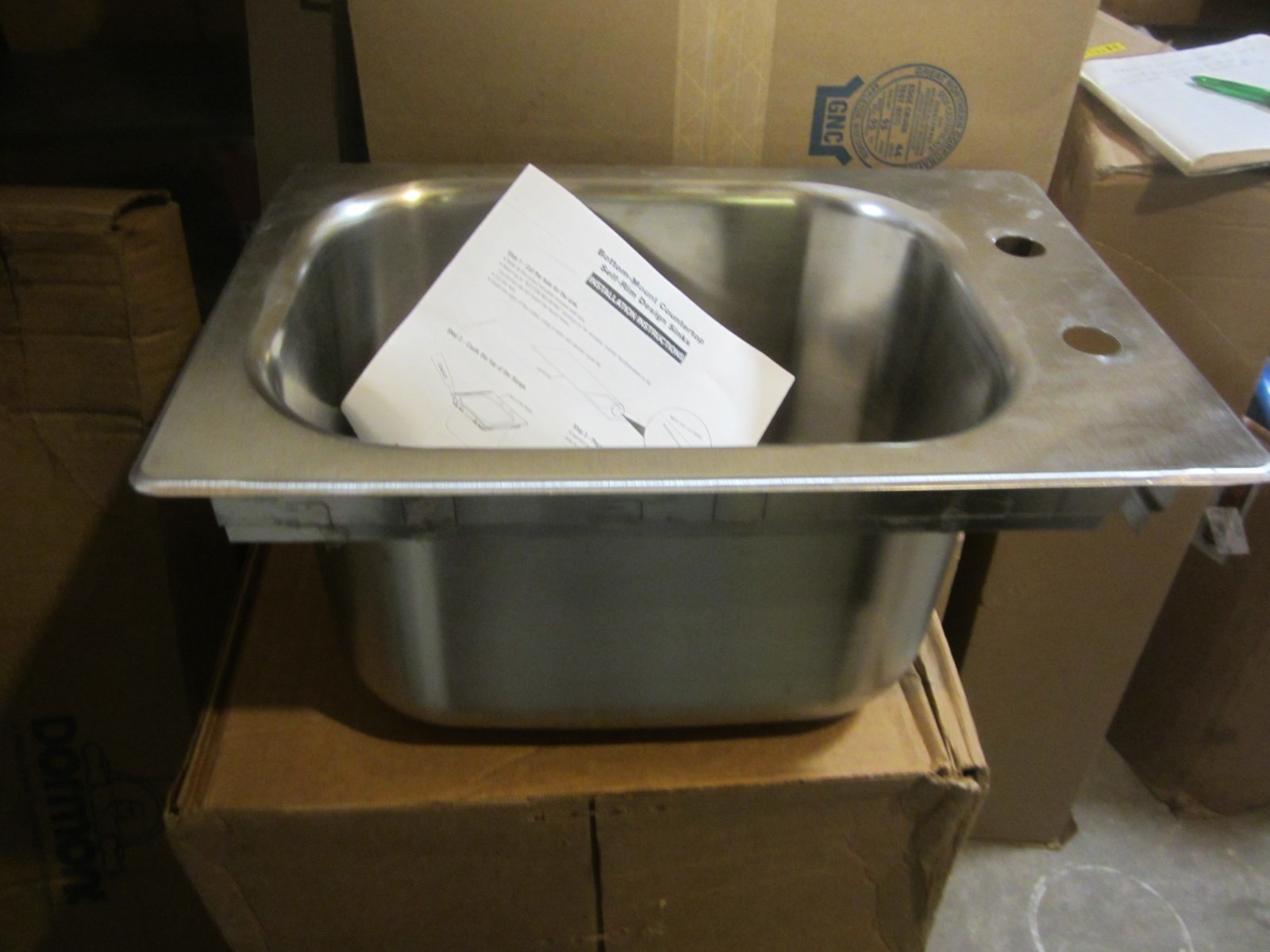 Eagle Group SR10-14-9.5-1 One Compartment Stainless Steel Drop-In Sink with Deck