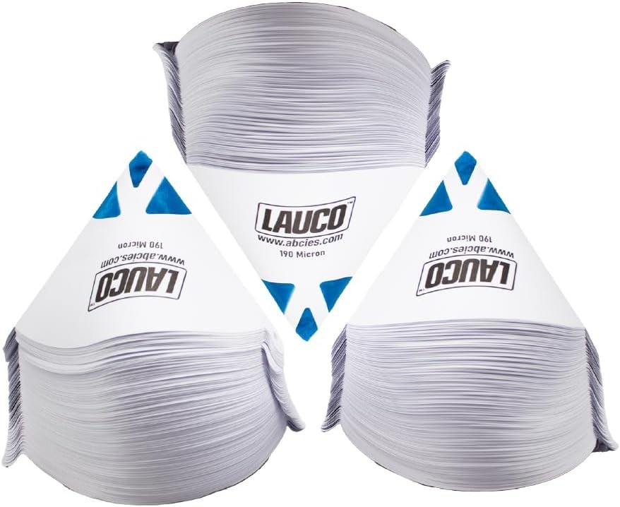 LAUCO 250 Pcs of Paint Strainer with Fine 190 Micron Filter Tips