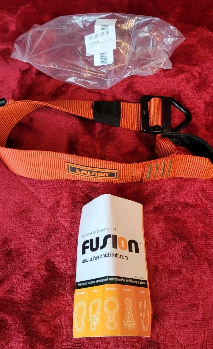 Fusion Adjustable Lanyard with D-Ring, Orange,30 INCHES (TZP-16-3)