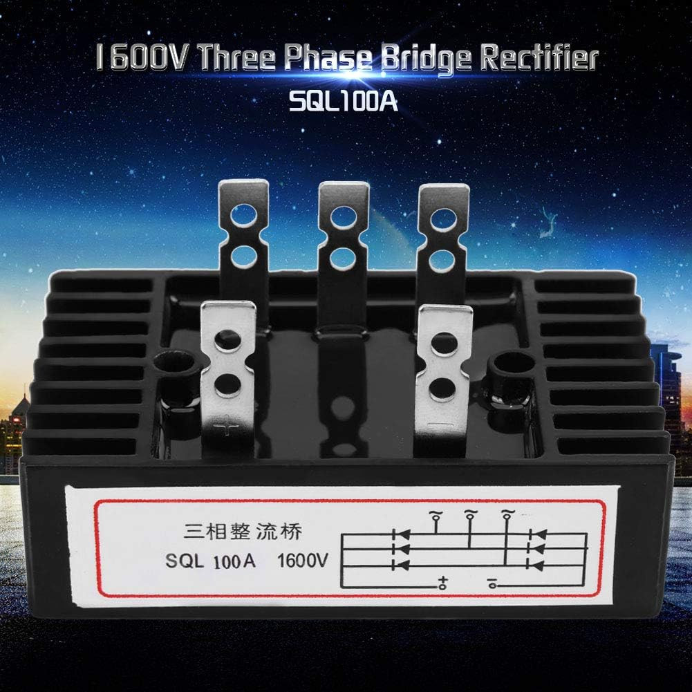 Bridge Rectifier SQL100A 1600V 3 Phase AC to DC Diode Module High Power Heatsink