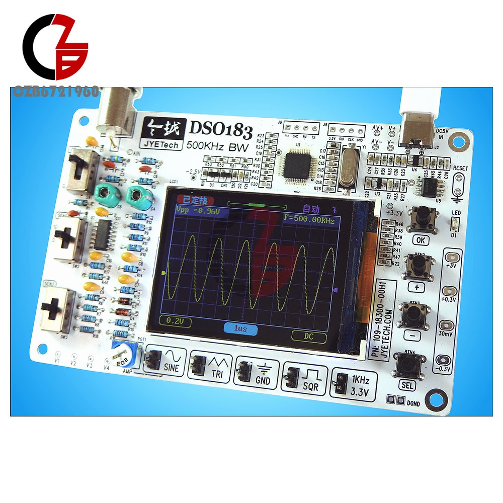 DIY Electronic Kit DSO183 Digital Oscilloscope Teaching Practical Kit 0-500KHz