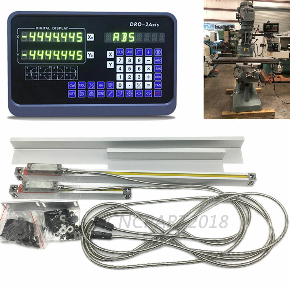 12″ 40″ TTL Linear Scale 2 Axis Digital Readout DRO Display Kit Milling Lathe US