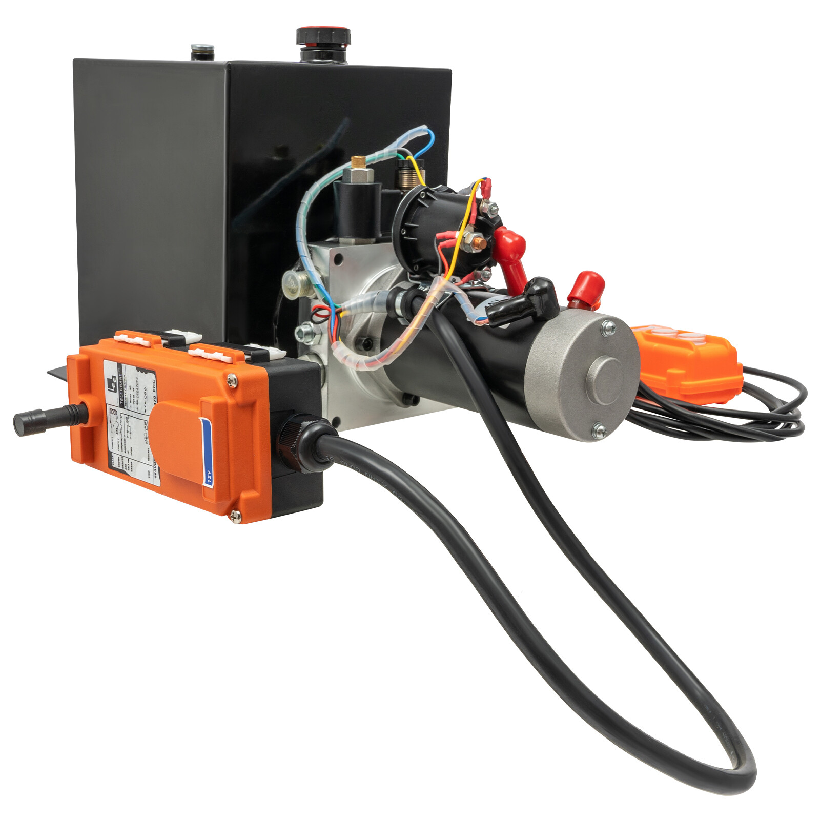 8QT Single Acting Hydraulic Pump Power Unit with Wireless Remote Control 12V