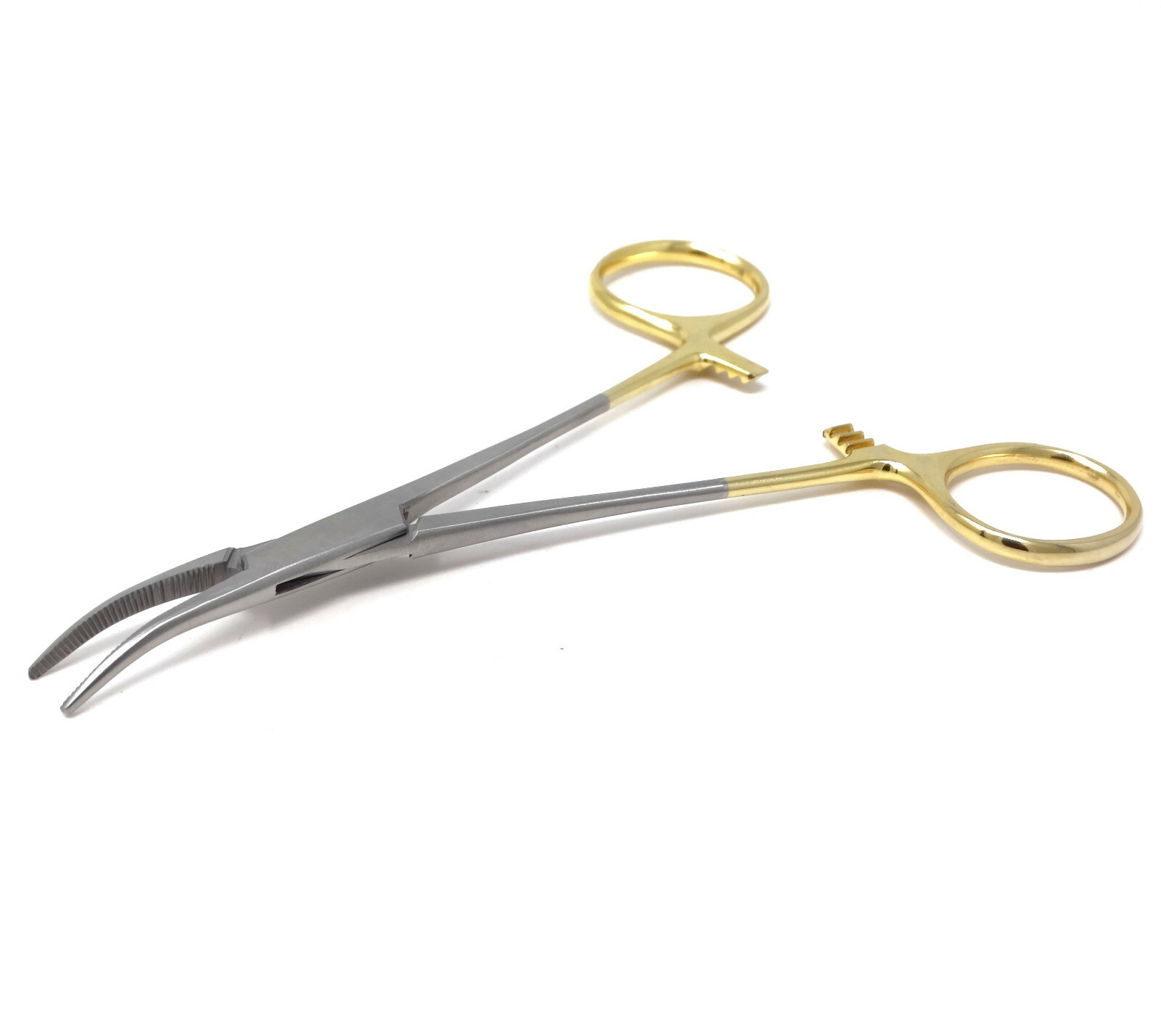 Surgical Mosquito Forceps 5″ Hemostat Curved Dental Instruments Gold Handle