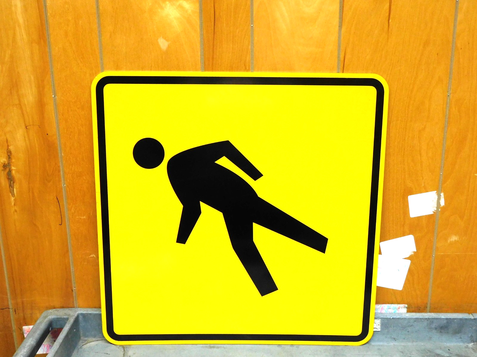 No Name Reflective Aluminum Pedestrian Crossing Safety Sign 2FT X 2FT 24″ X 24″