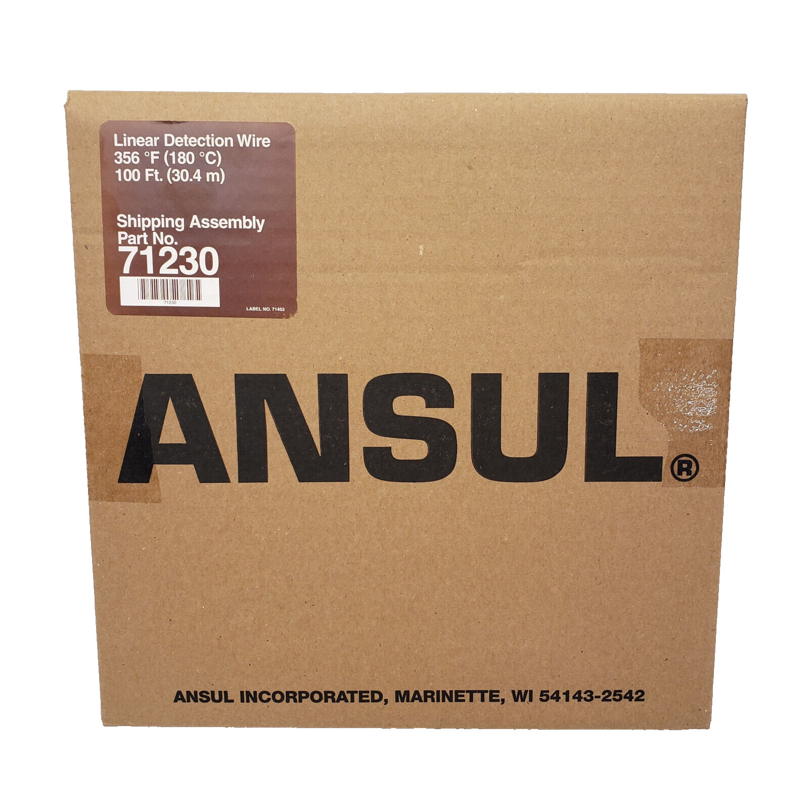 ANSUL 71230 Red Bulk Linear Heat Detection Wire 356°F (180°C) 100 ft (30.5 m)